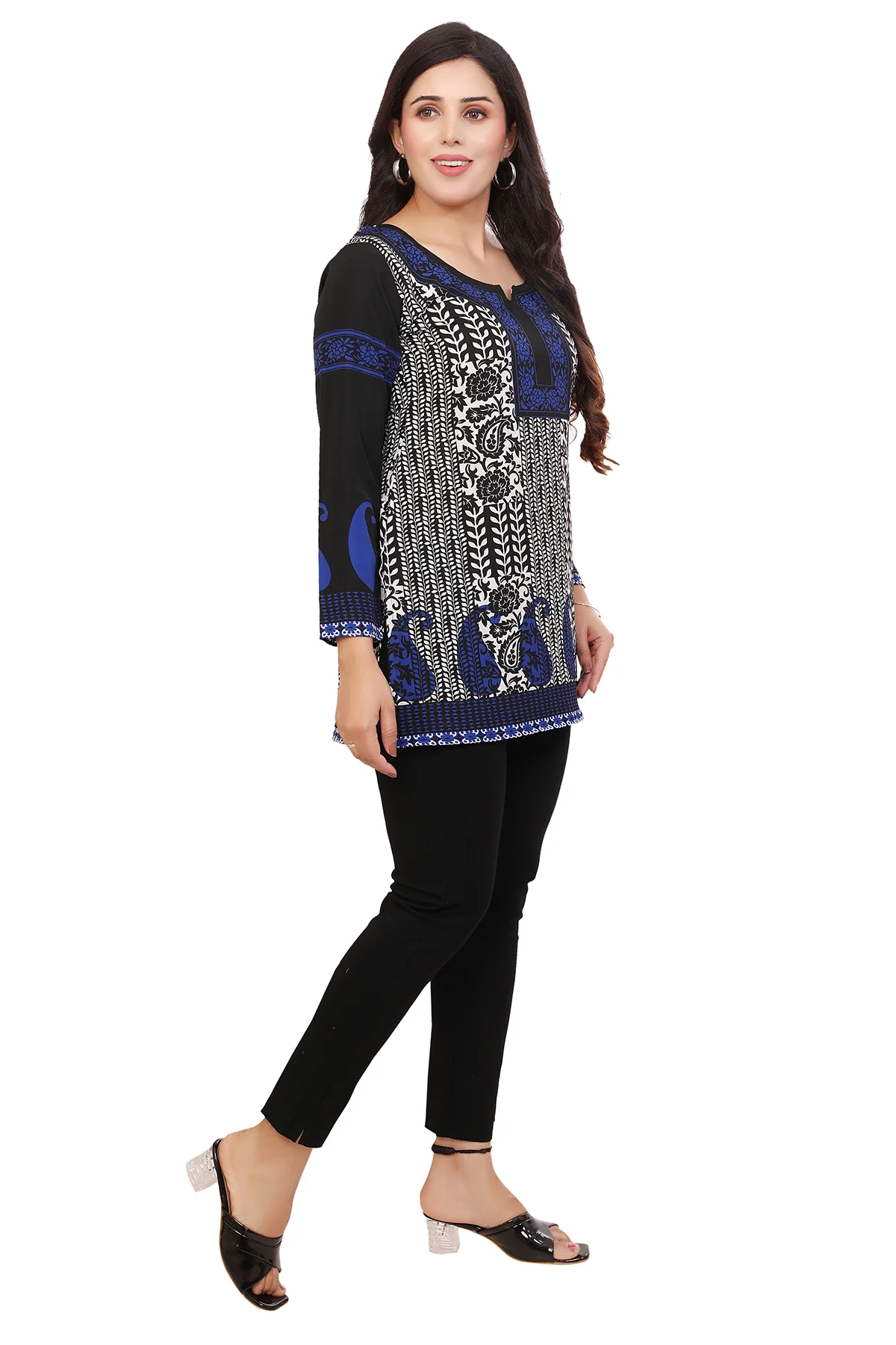 Shop Short Kurtis for Women Online Elegant Black Ethnic Tops - Image 7