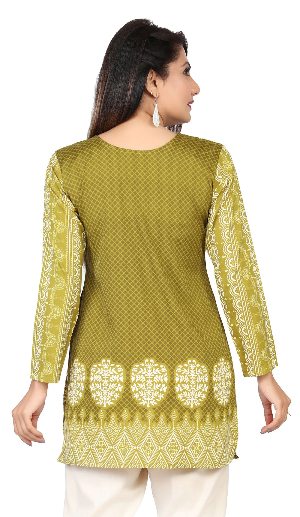 Short Kurti for Women - Indian Clothing (Green) - Image 2