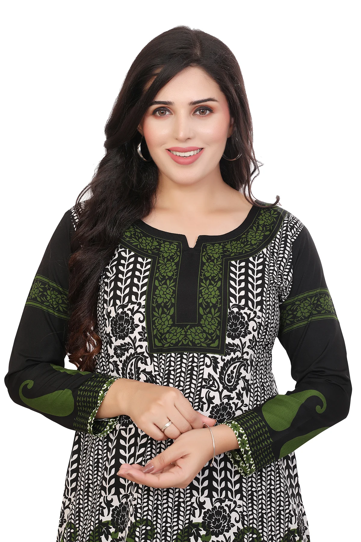 Short Kurtis for Women Online Elegant Black Tunic Tops from India - Image 4