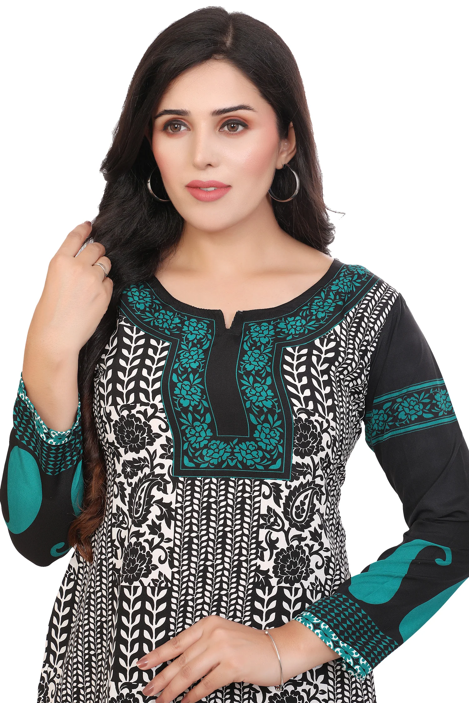 Short Kurtis for Women Online Elegant Black Tunics from India - Image 4