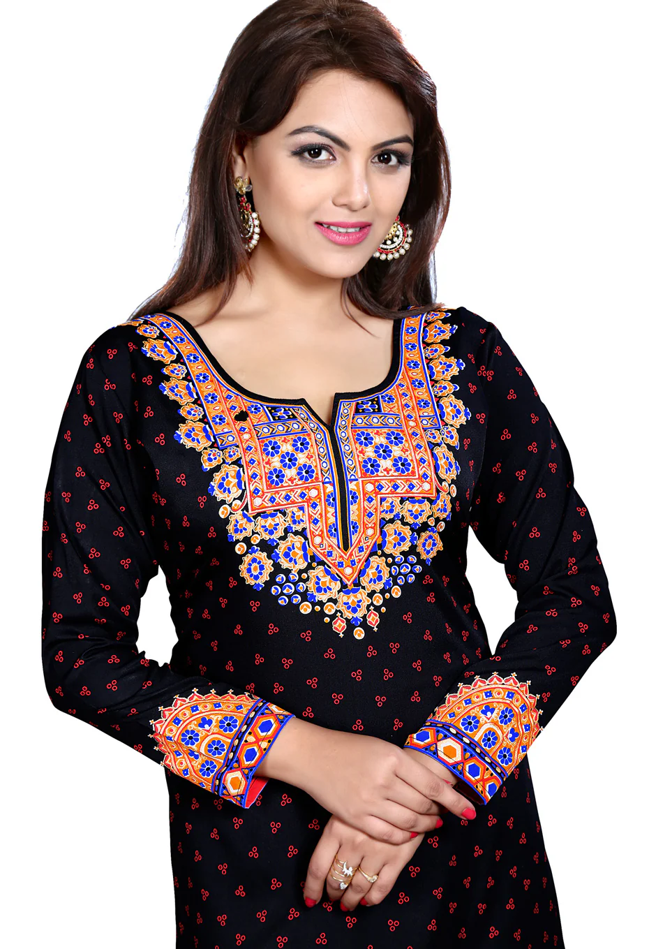 Stylish Black Kurti for Women Short - Elegant Indian Kurti - Image 4
