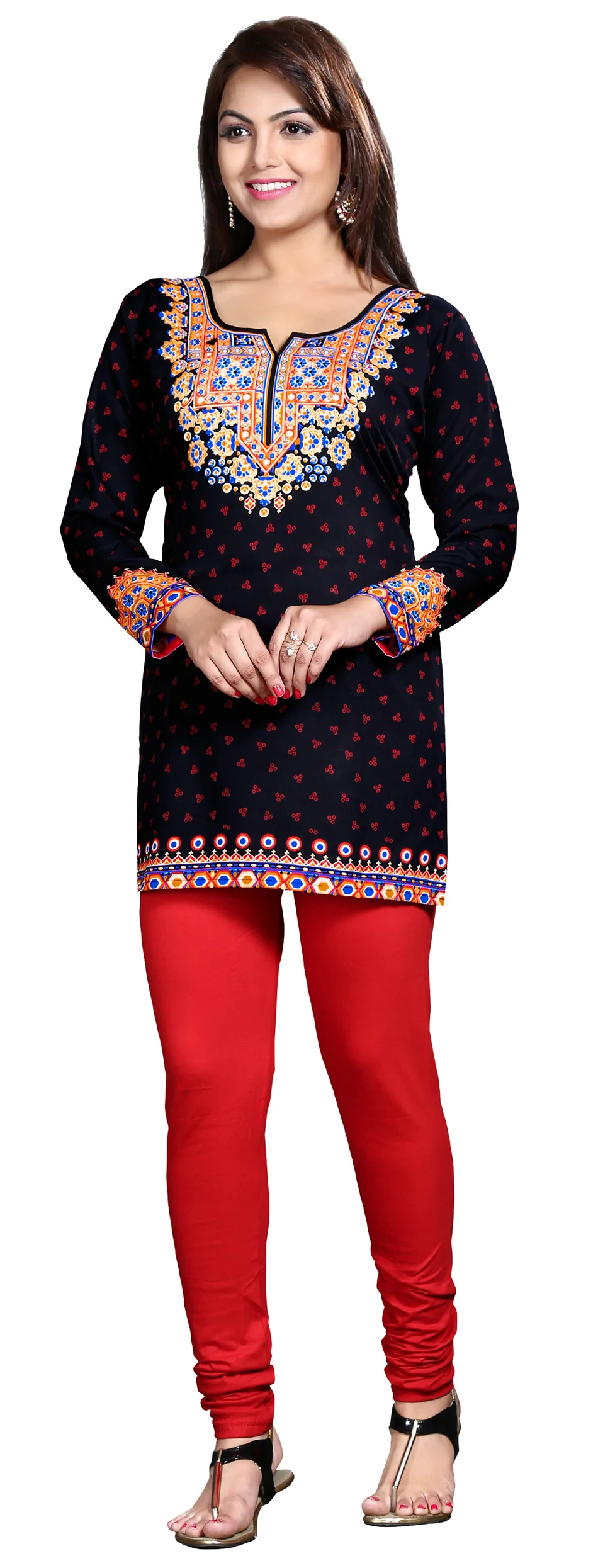Stylish Black Kurti for Women Short - Elegant Indian Kurti - Image 5