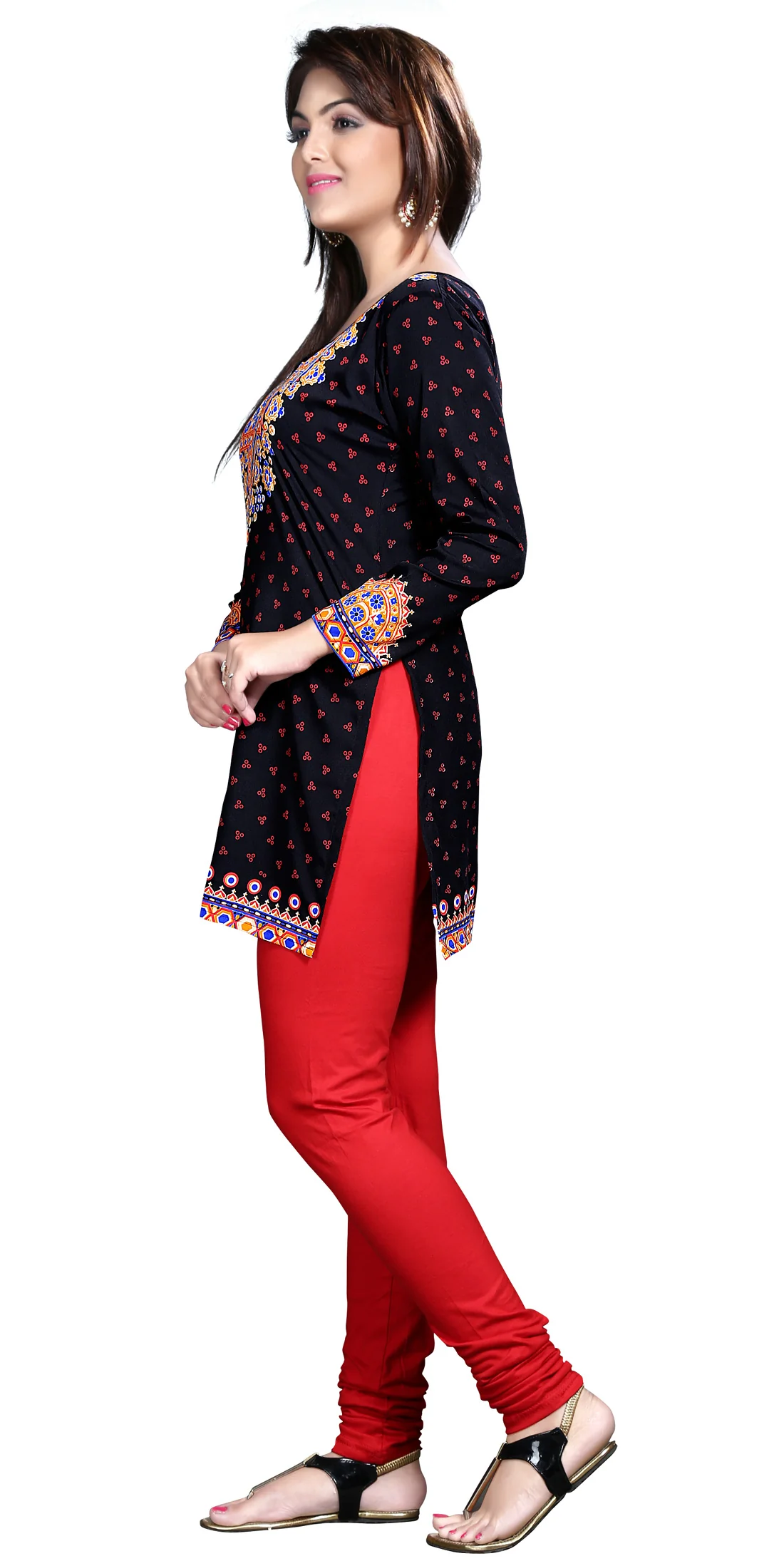 Stylish Black Kurti for Women Short - Elegant Indian Kurti - Image 6