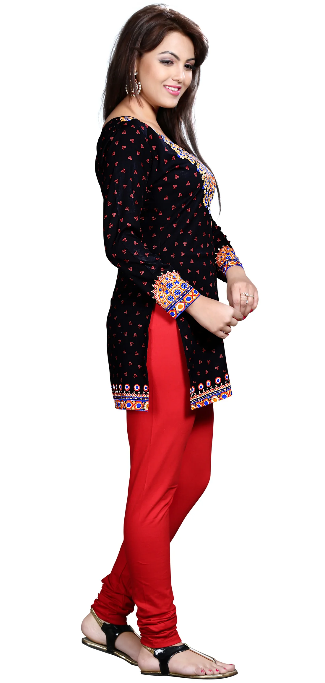 Stylish Black Kurti for Women Short - Elegant Indian Kurti - Image 7