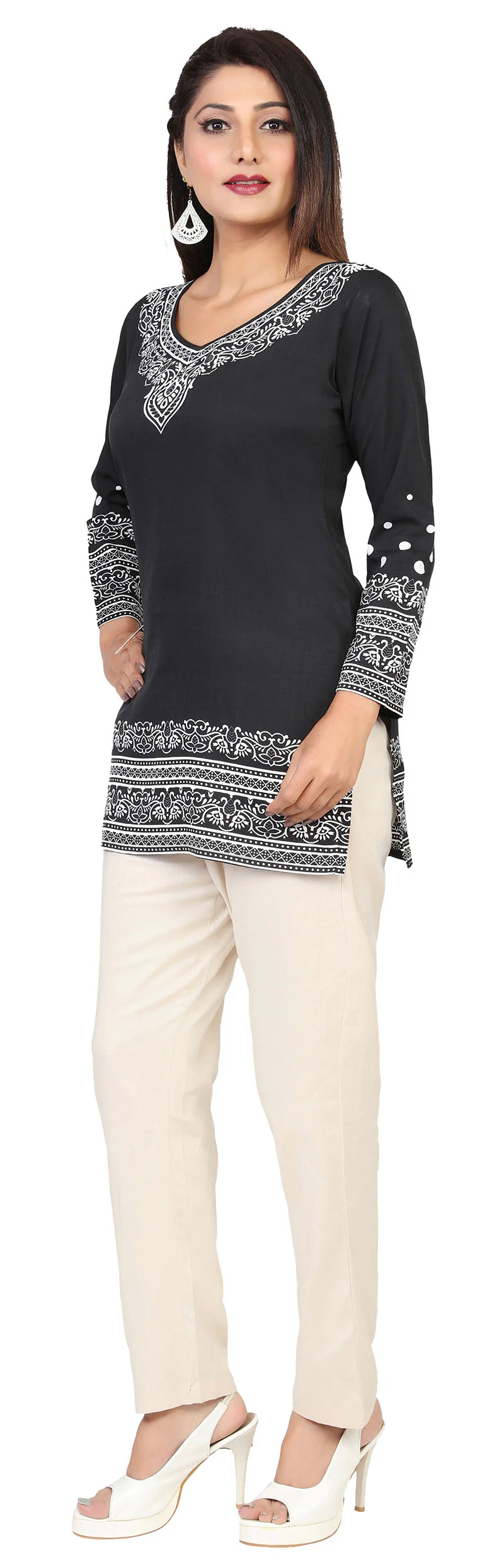 Stylish Black Printed Kurti Top for Women - Shop Trendy Kurtis Online - Image 5