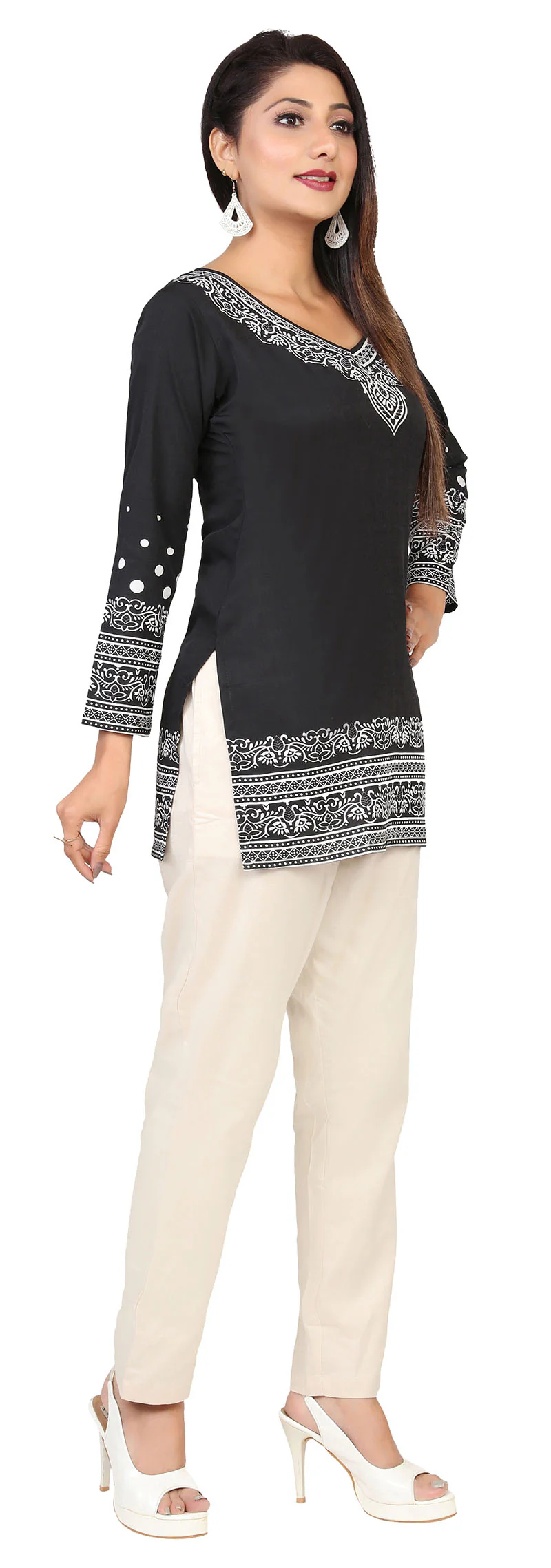 Stylish Black Printed Kurti Top for Women - Shop Trendy Kurtis Online - Image 6