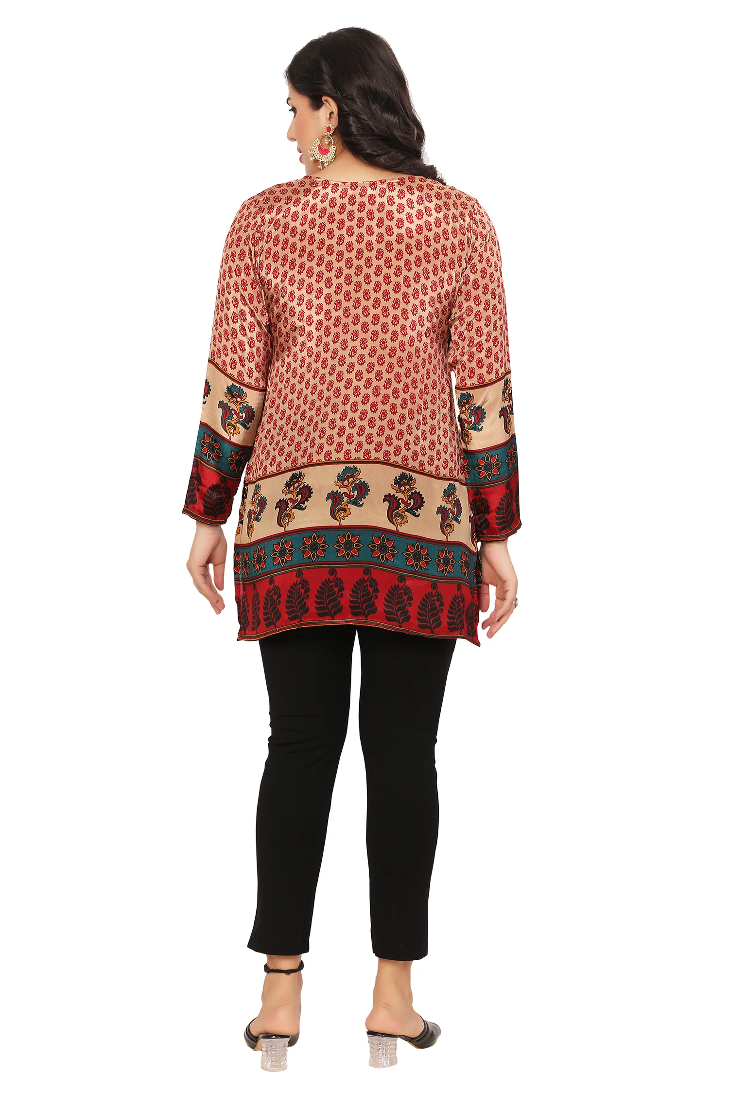 Stylish Brown Indian Kurti - Chic Ethnic Wear for Women - Image 2