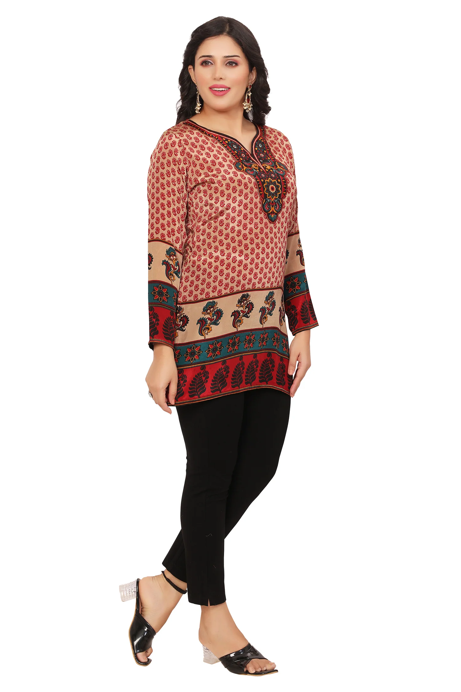 Stylish Brown Indian Kurti - Chic Ethnic Wear for Women - Image 5