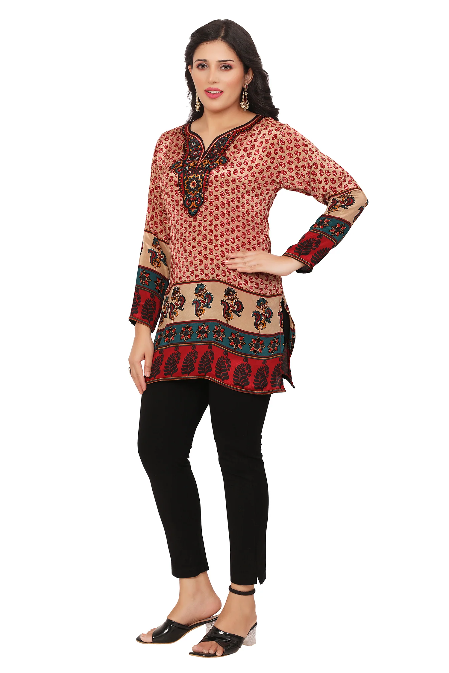 Stylish Brown Indian Kurti - Chic Ethnic Wear for Women - Image 6