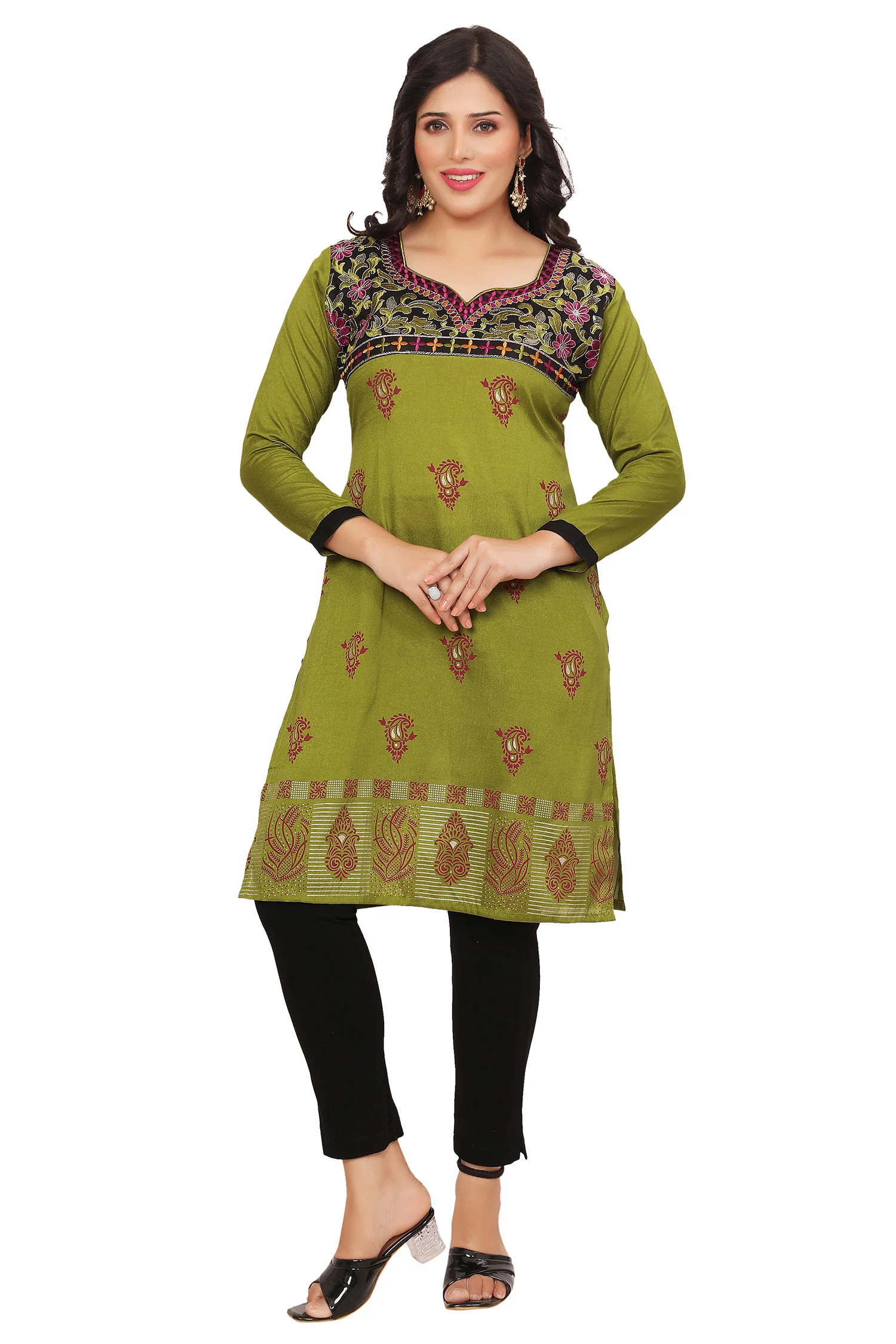 Stylish Green Short Kurti for Women - Chic & Comfortable Kurtis - Image 5