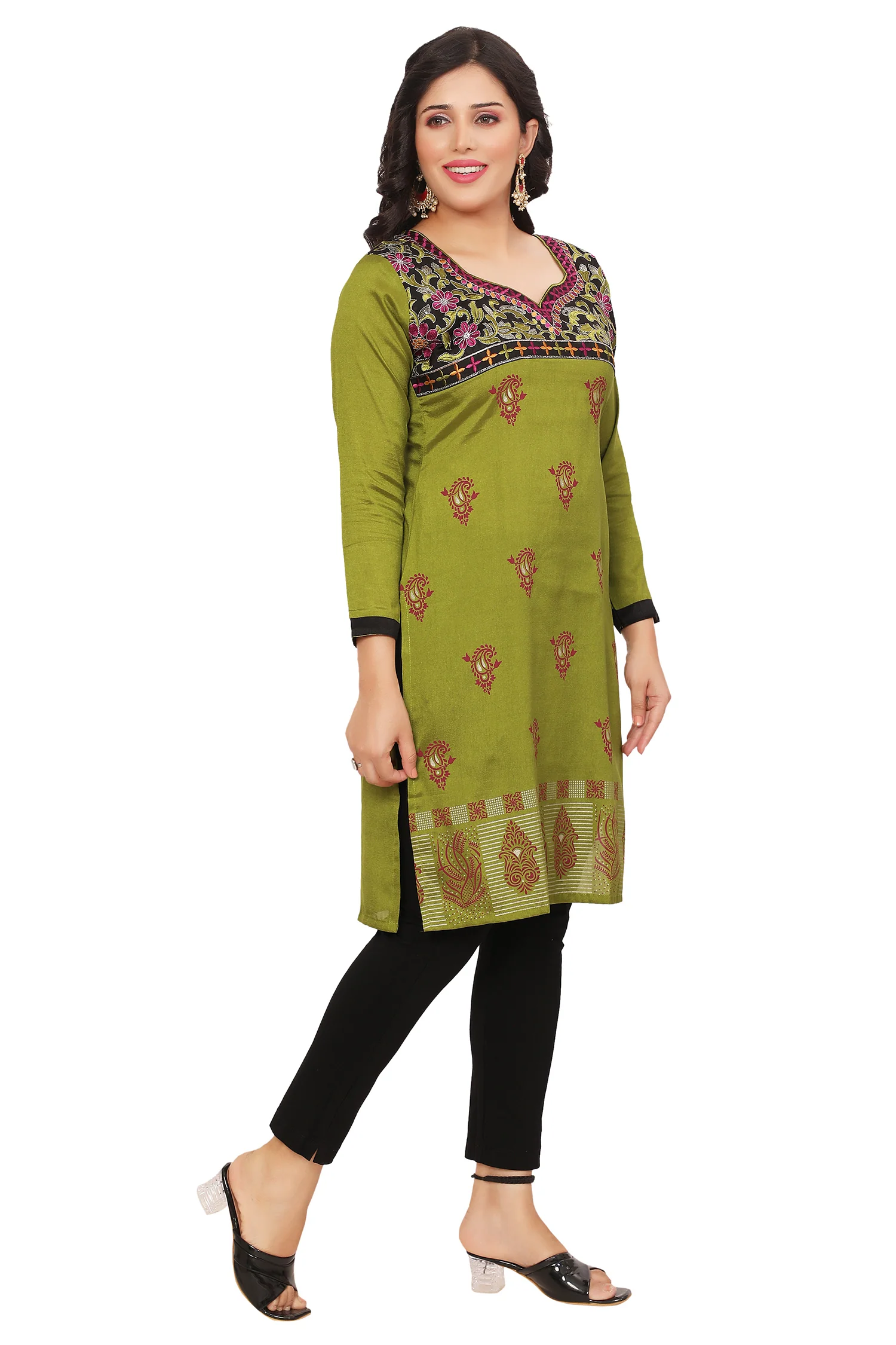 Stylish Green Short Kurti for Women - Chic & Comfortable Kurtis - Image 6