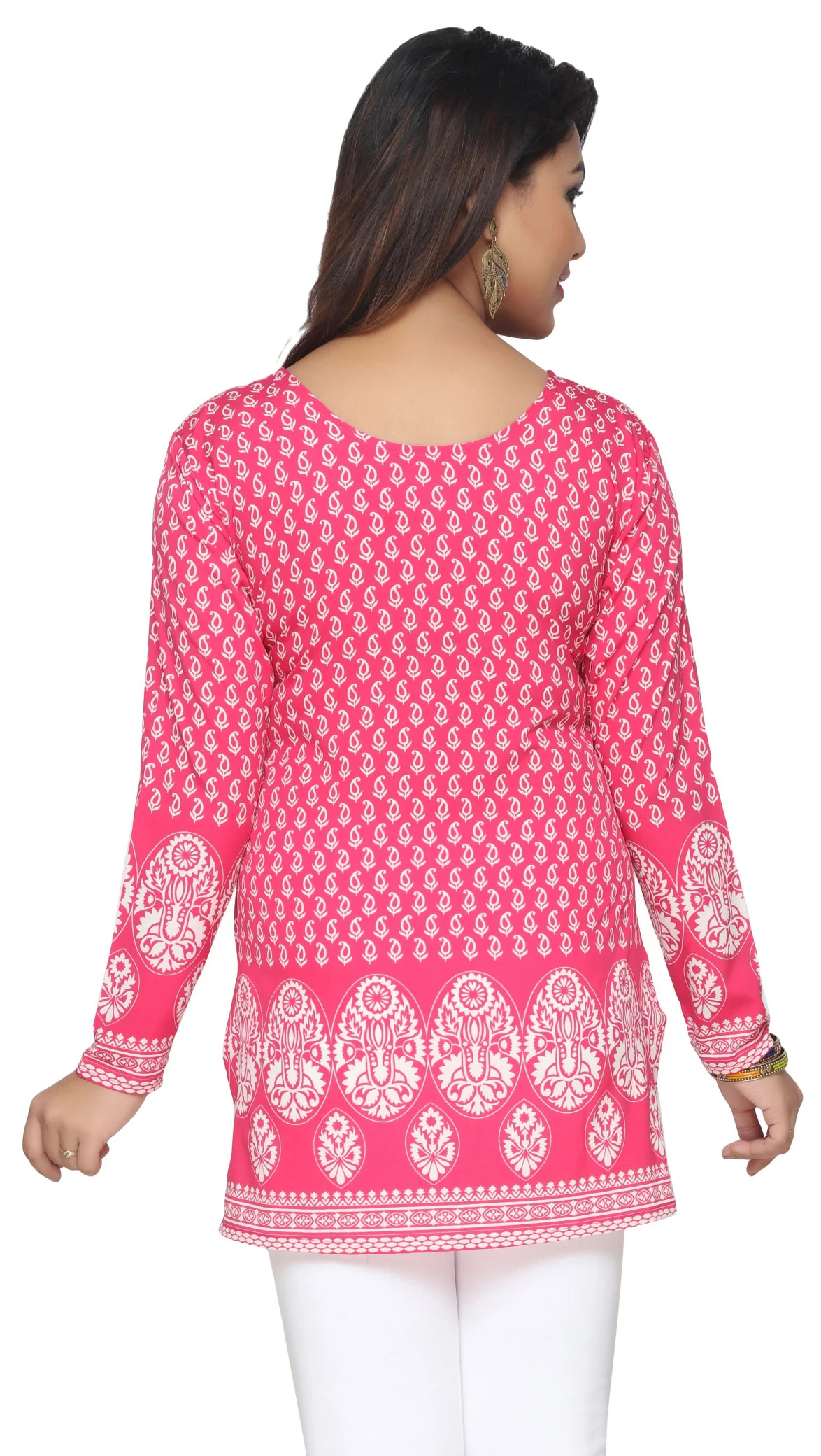 Stylish Pink Kurti for Women - Indian Kurta Tops - Image 2