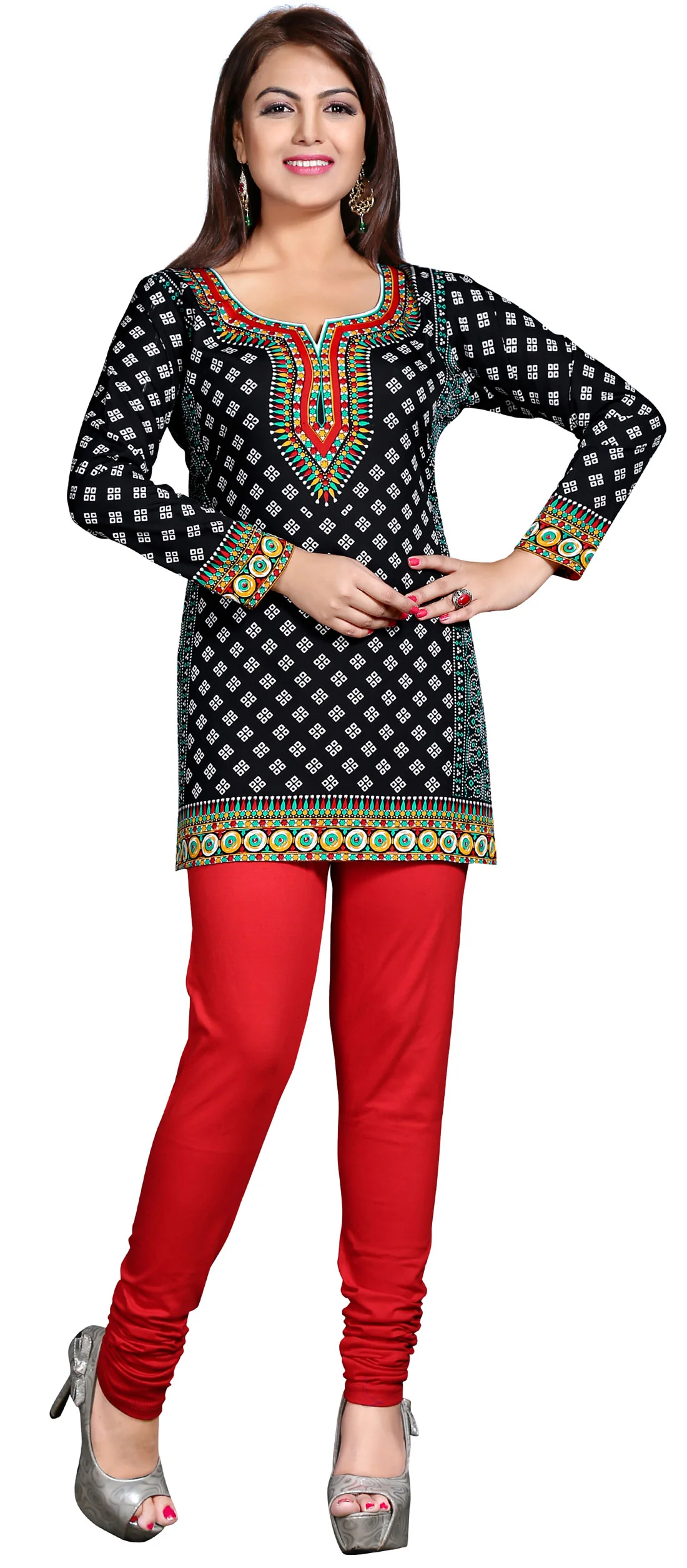 Trendy Black India Kurta Online - Stylish Short Kurti for Women - Image 5