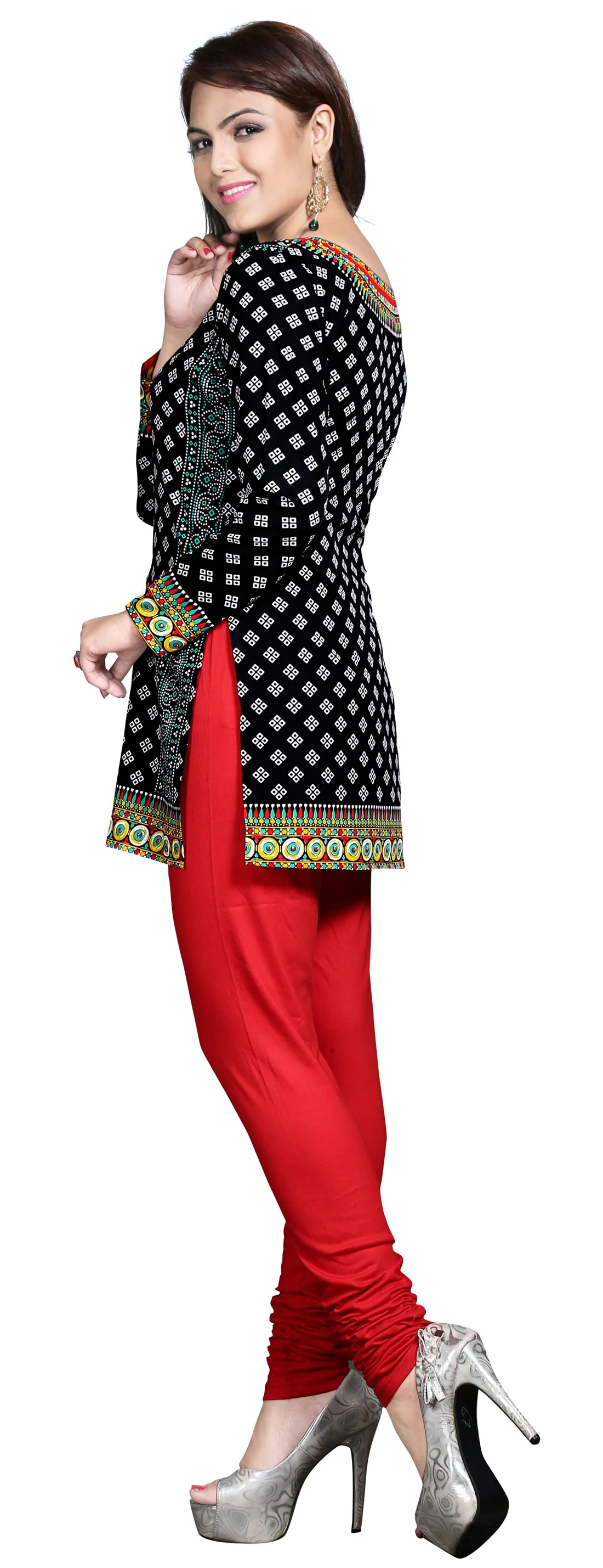 Trendy Black India Kurta Online - Stylish Short Kurti for Women - Image 6