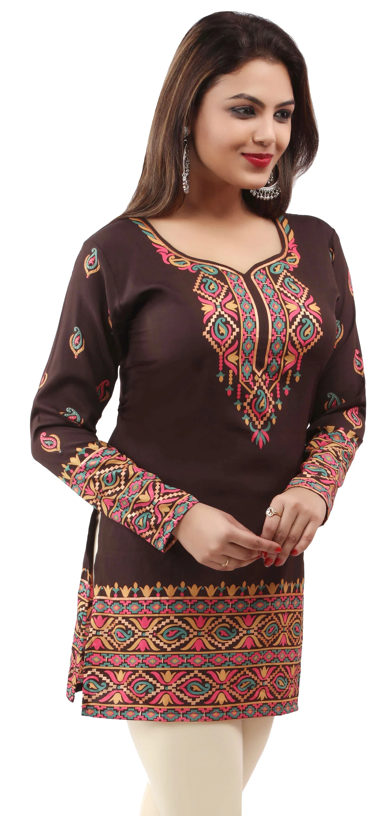 Trendy Brown Kurti for Women - Buy Stylish Kurtis Online - Image 5
