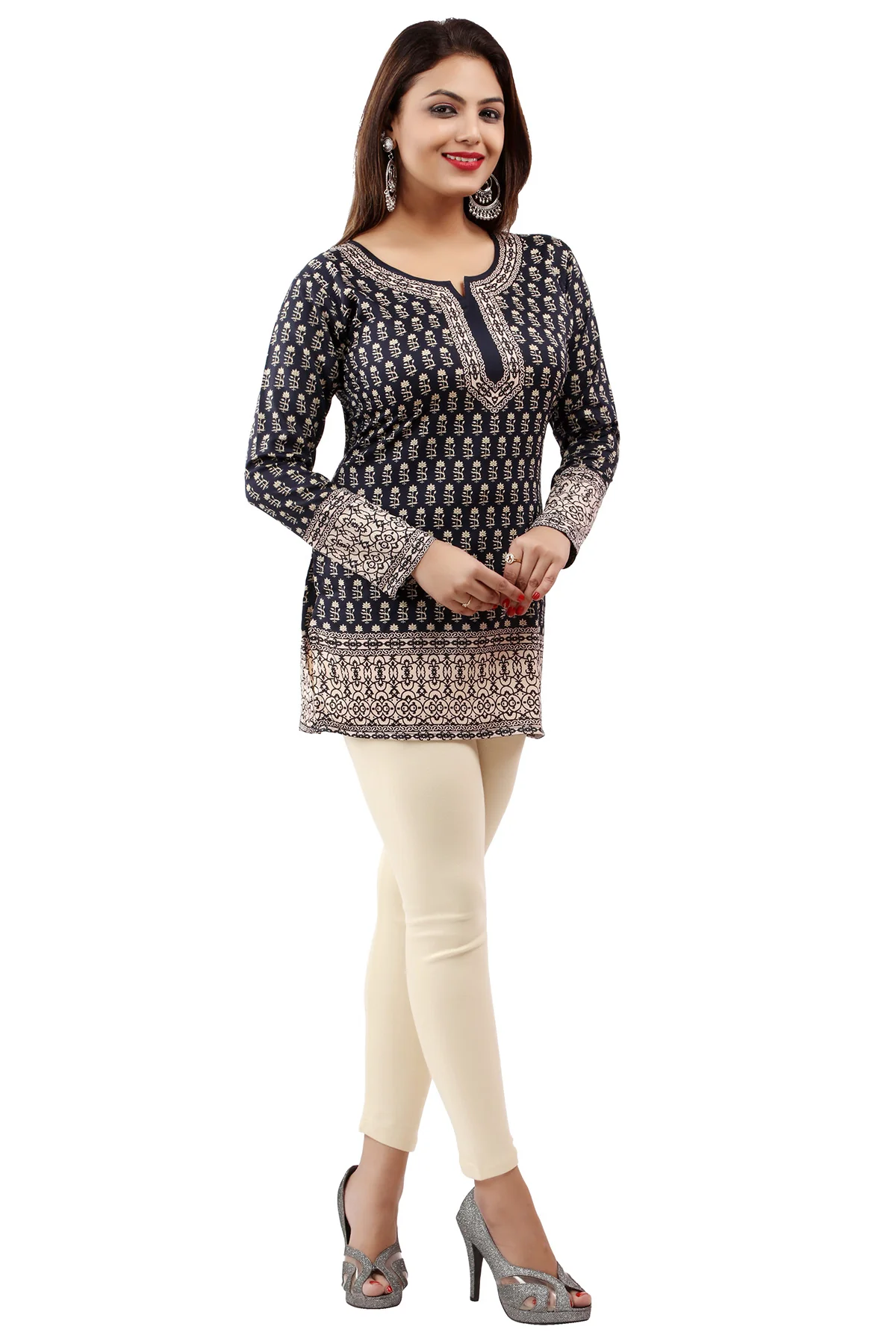 Trendy Printed Black Kurti for Women - Stylish Ethnic Wear - Image 5