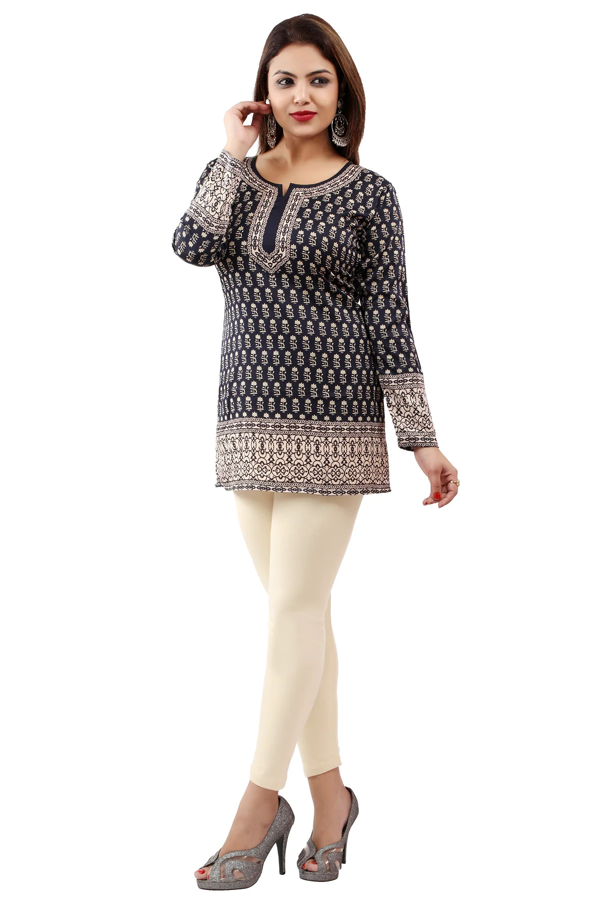 Trendy Printed Black Kurti for Women - Stylish Ethnic Wear - Image 6