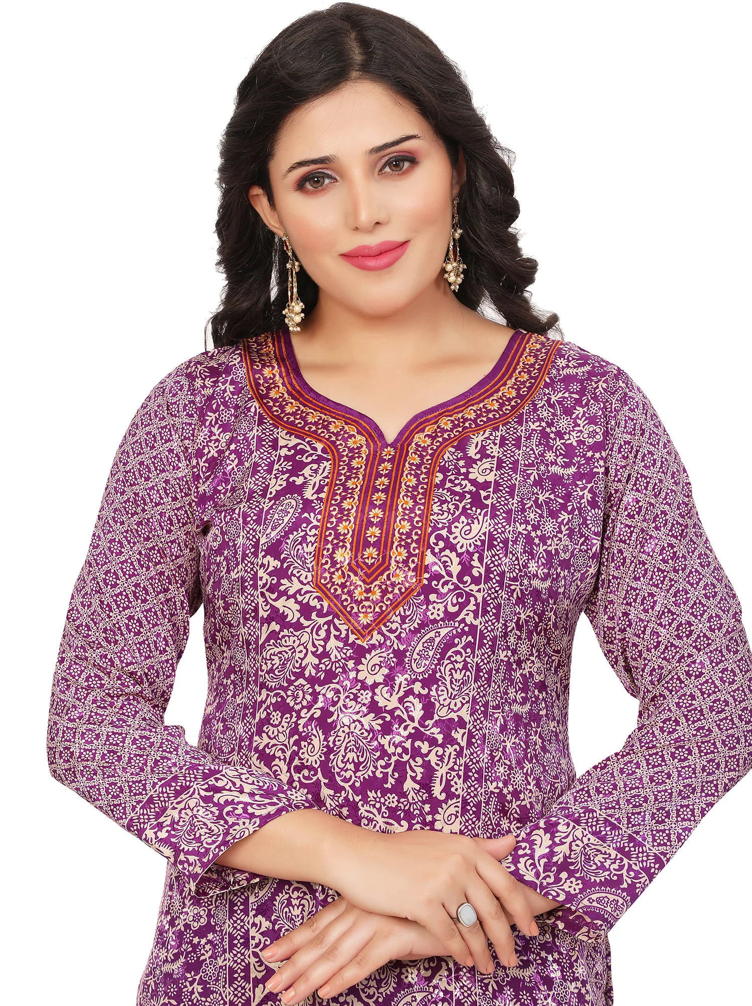 Trendy Purple Indian Kurti - Buy Indian Kurtis Online - Image 4