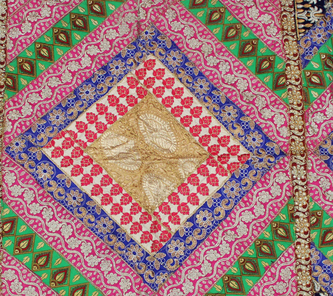 Wall Hanging Tapestry Embroidery India Decor Ethnic (60 x 39 inches) - Image 2