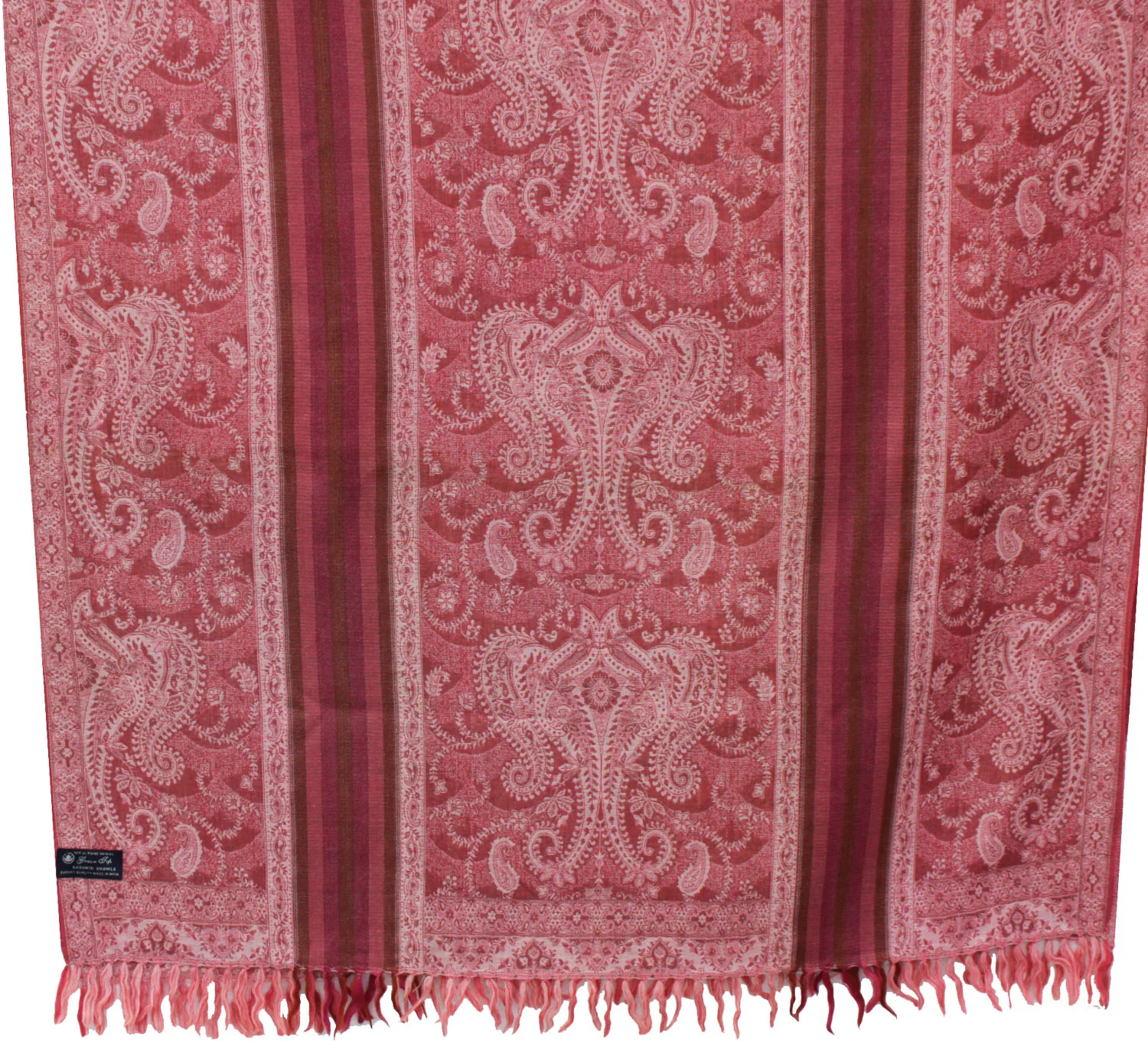 Womens Paisley Wool Shawl Wrap Gift India Clothing (82 x 42 inches) - Image 2