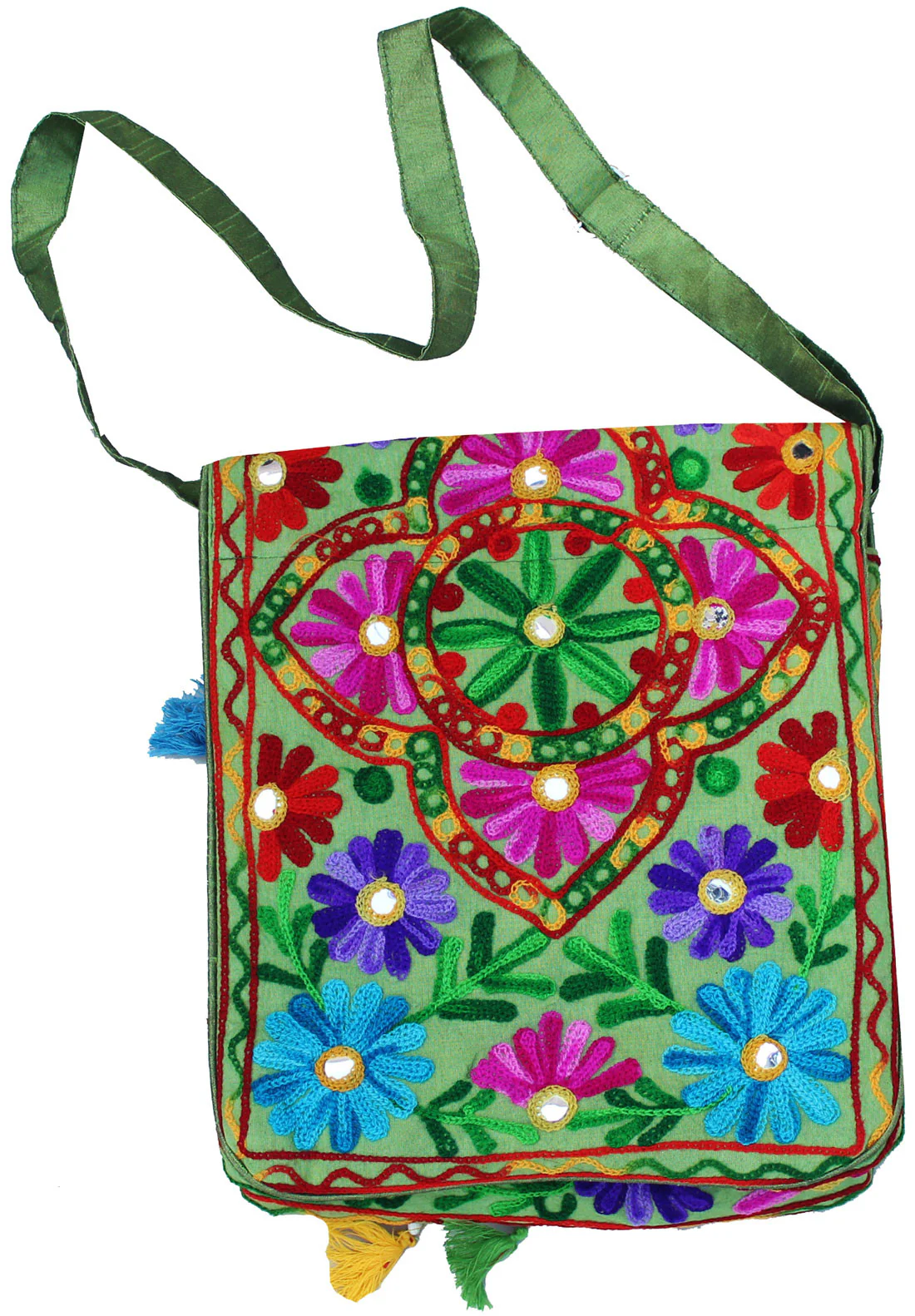 Women's Handcrafted Bohemian Hippie Gypsy Cross Body Shoulder Bag - Image 2