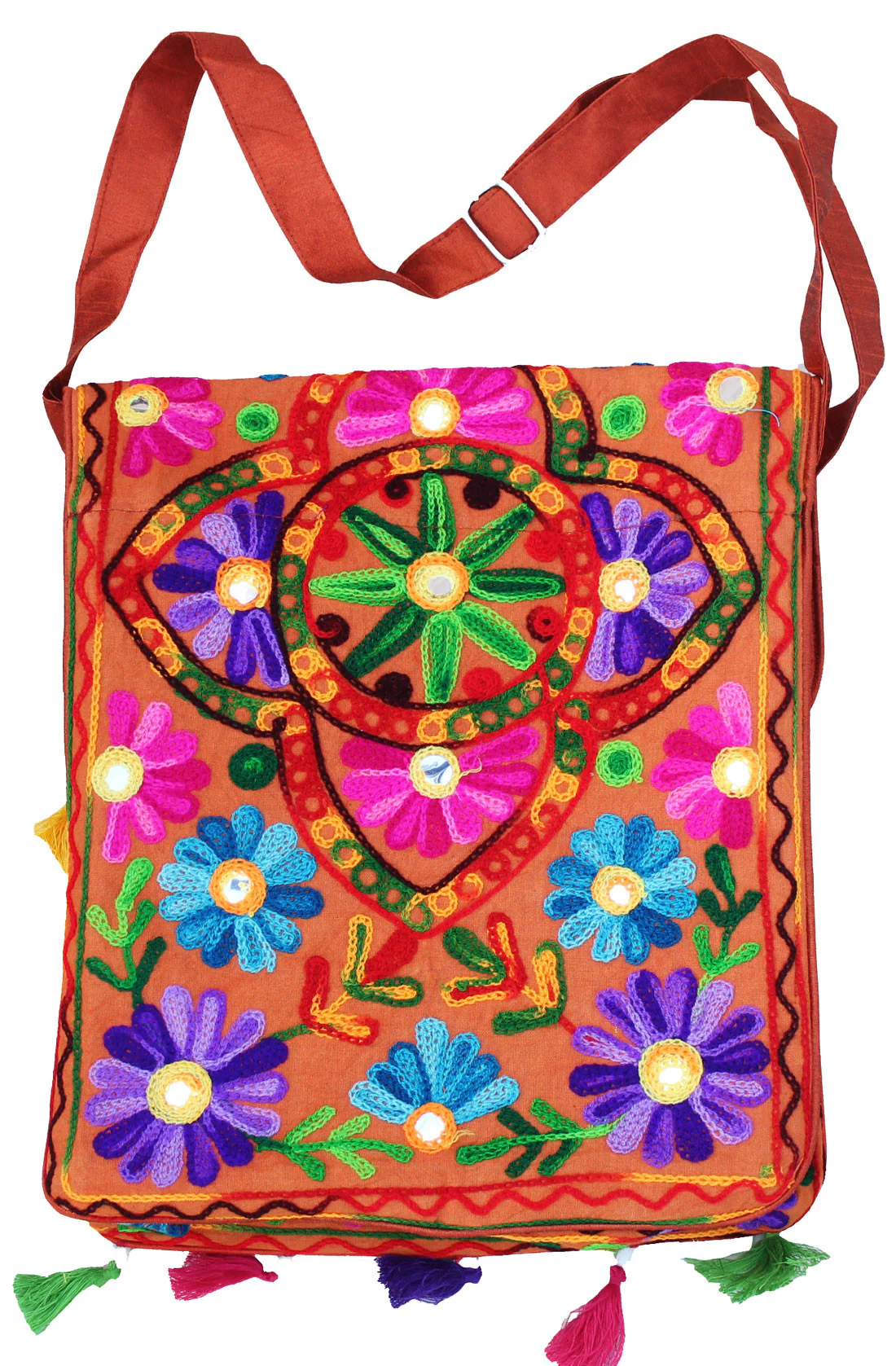 Womens Indian Clothing Bohemian Hippie Gypsy Cross Body Shoulder Bag - Image 2