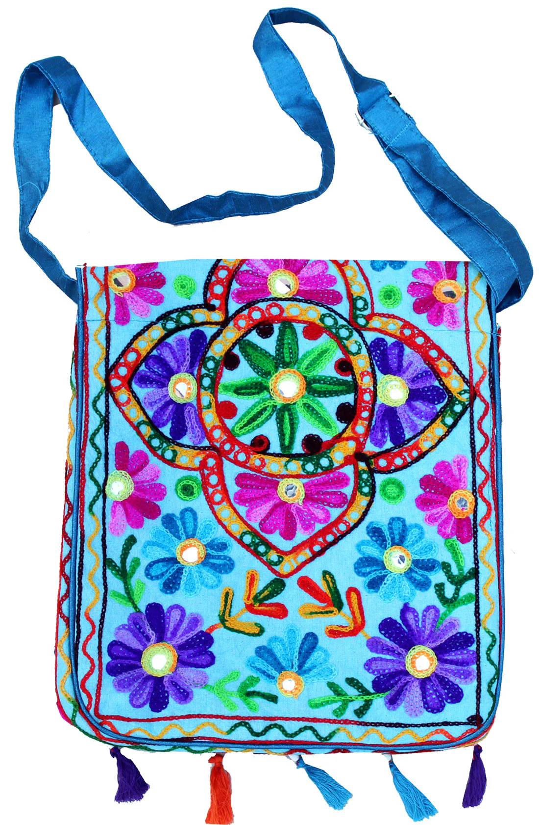 Womens Indian Clothing Cross Body Shoulder Bag Bohemian Hippie Gypsy - Image 2