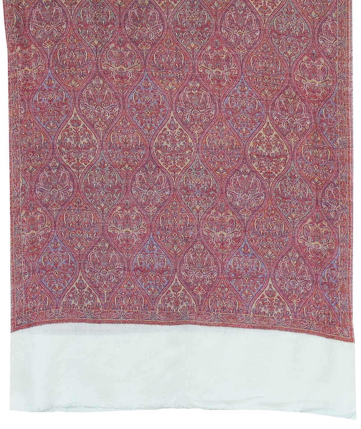 Womens Jamavar Scarf Shawl Wool Indian Clothing (80 x 28 inches) - Image 2