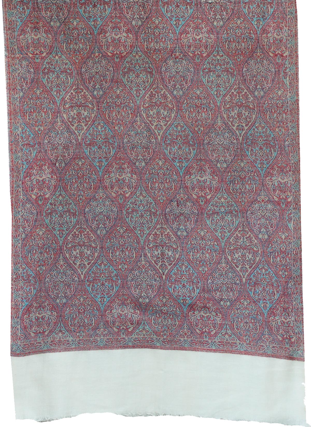 Womens Jamavar Scarf Shawl Wool Indian Clothing (80 x 28 inches) - Image 2