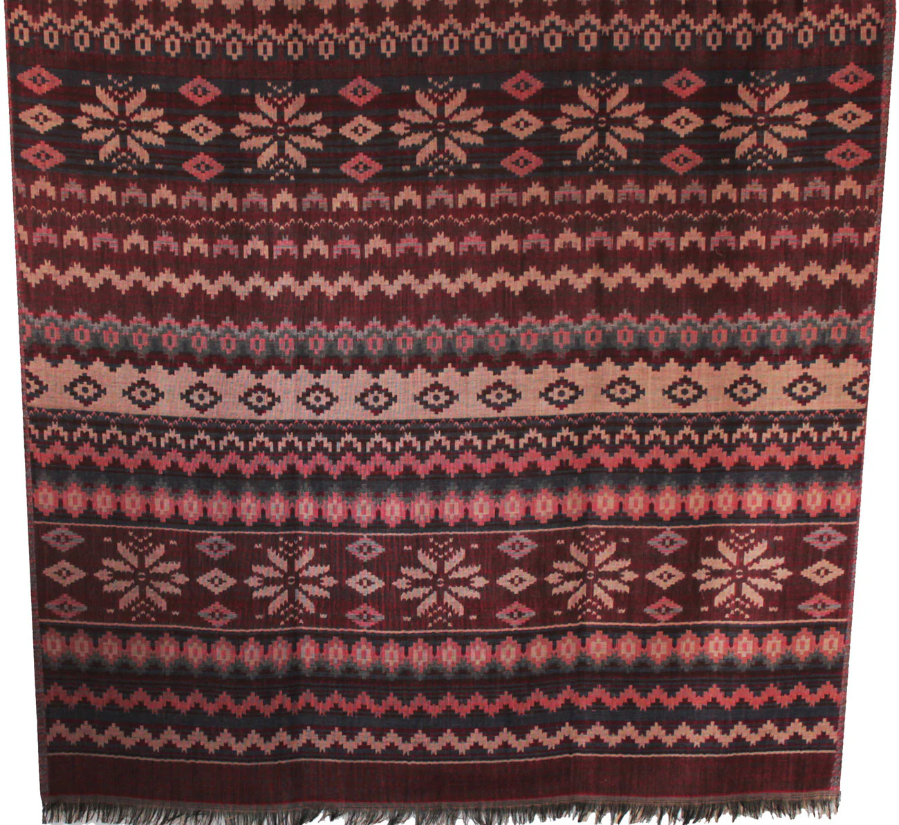 Womens Jamawar Shawl Wrap Wool India Clothing Gift (82 x 42 inches) - Image 2