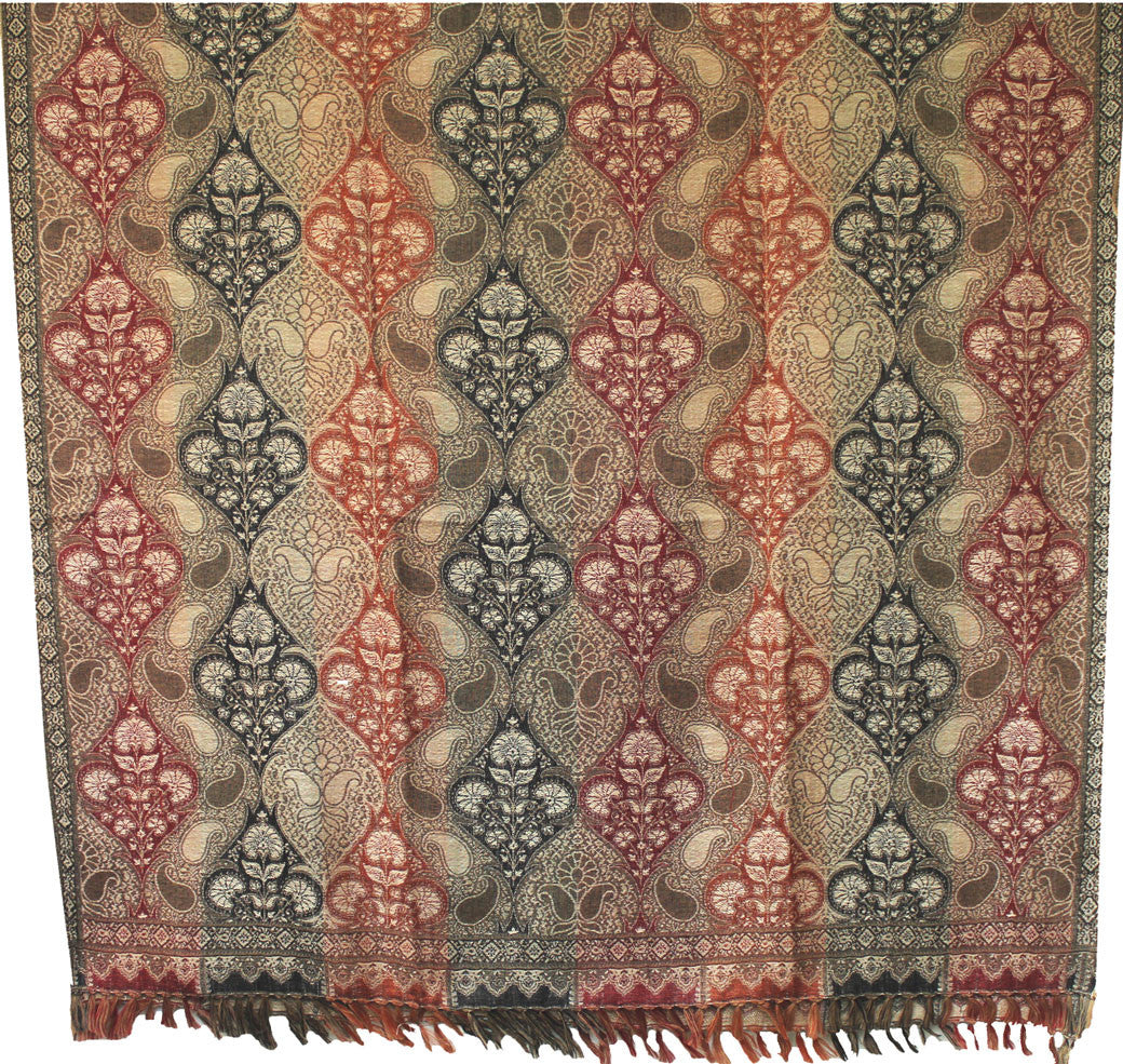 Womens Jamawar Wool Shawl Wrap Gift India Clothes (82 x 42 inches) - Image 2