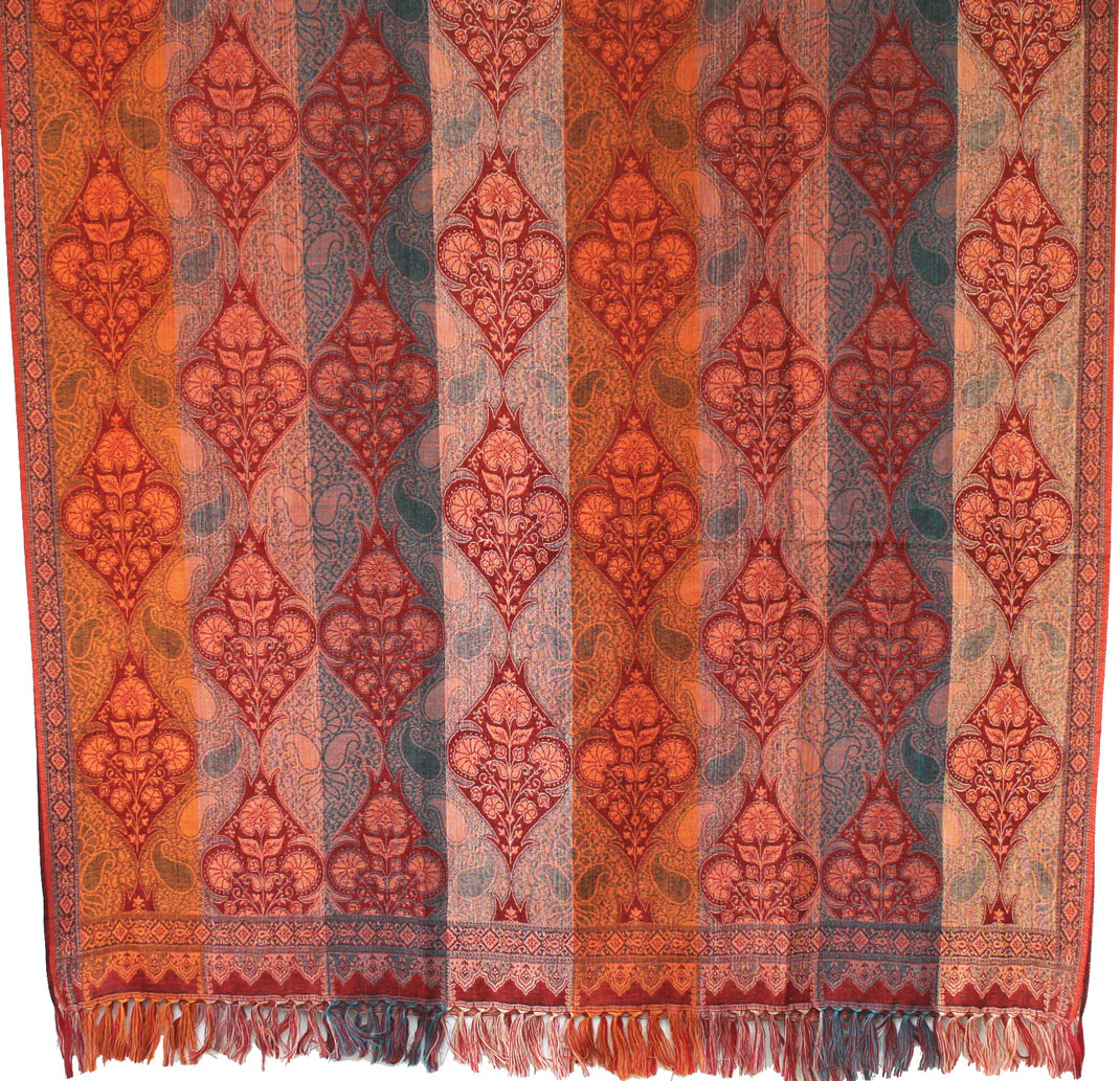 Womens Jamawar Wool Shawl Wrap Gift India Clothes (82 x 42 inches) - Image 2