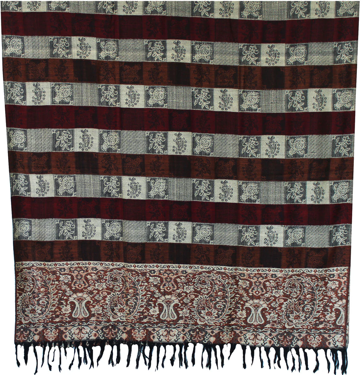 Women's Jamawar Wool Shawl Wrap Gift India Clothes (82 x 42 inches) - Image 2