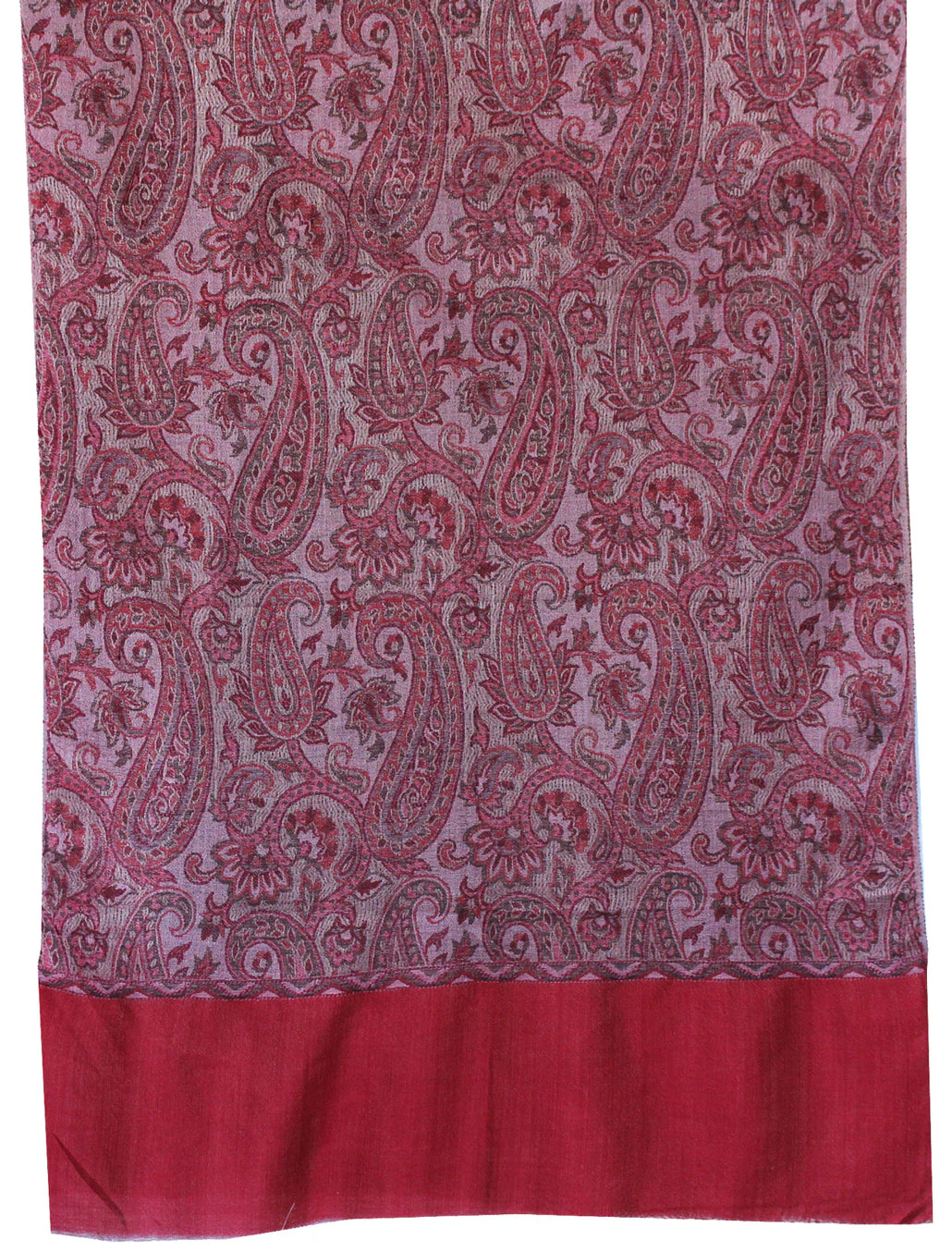 Womens Paisley Scarf Shawl Wool Indian Clothing (80 x 28 inches) - Image 2
