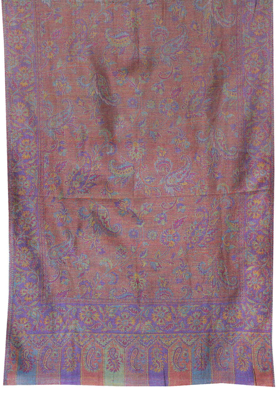 Womens Paisley Scarf Shawl Wool Indian Clothing (80 x 28 inches) - Image 2