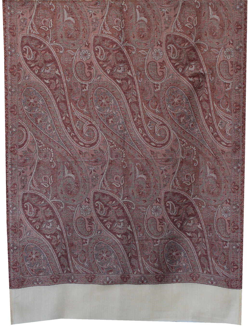 Womens Paisley Scarf Shawl Wool Indian Clothing (80 x 28 inches) - Image 2