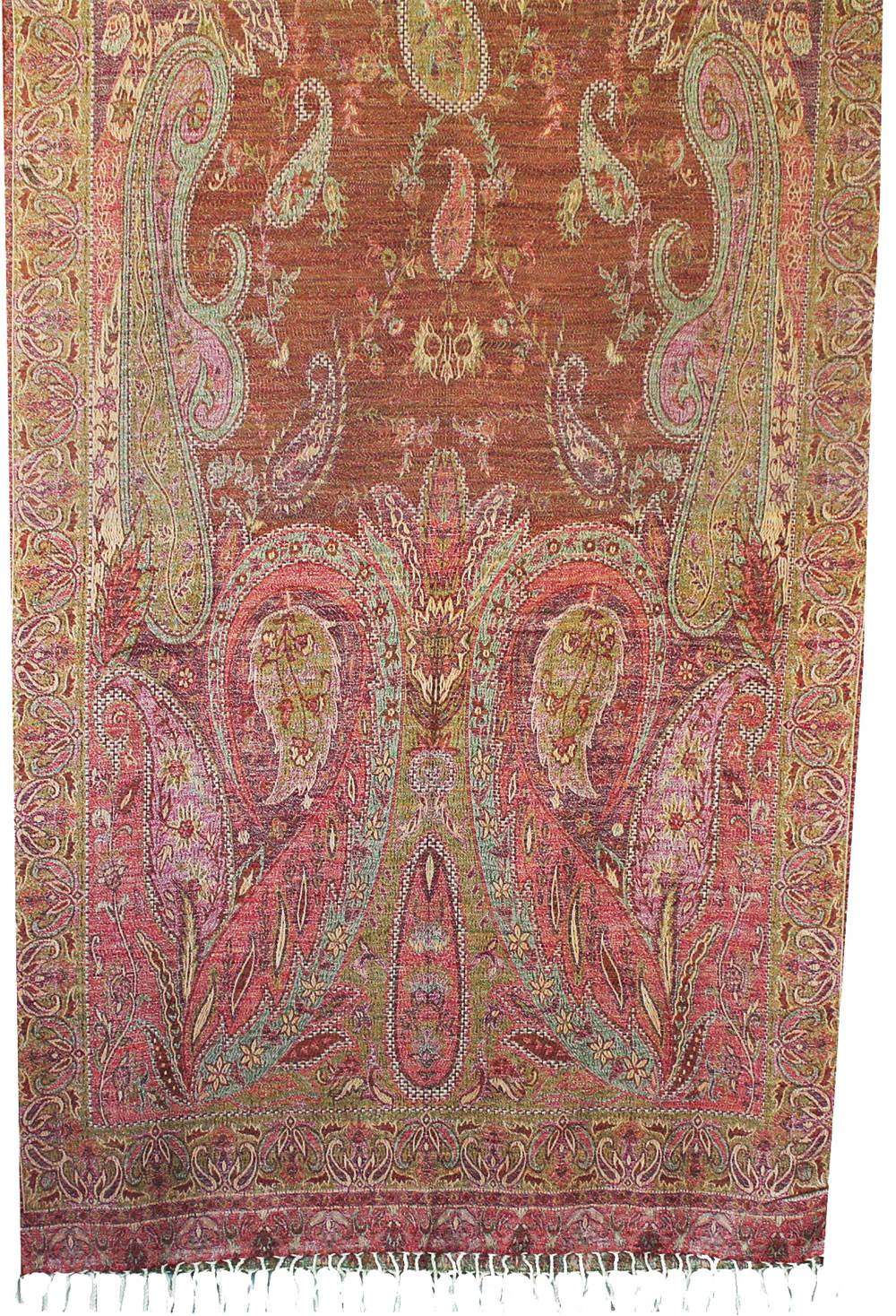 Womens Paisley Scarf Shawl Wool Indian Clothing (82 x 28 inches) - Image 2