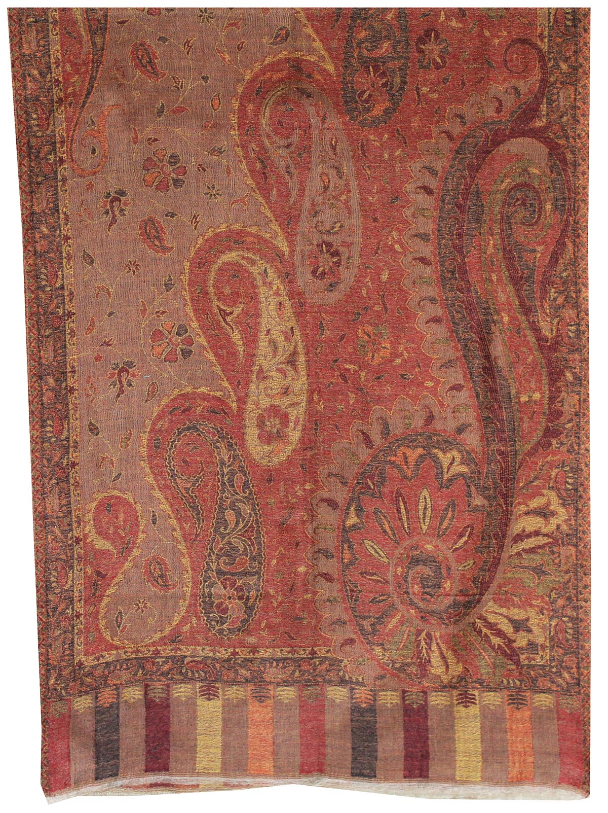 Womens Paisley Scarf Shawl Wool Indian Clothing (80 x 28 inches) - Image 2
