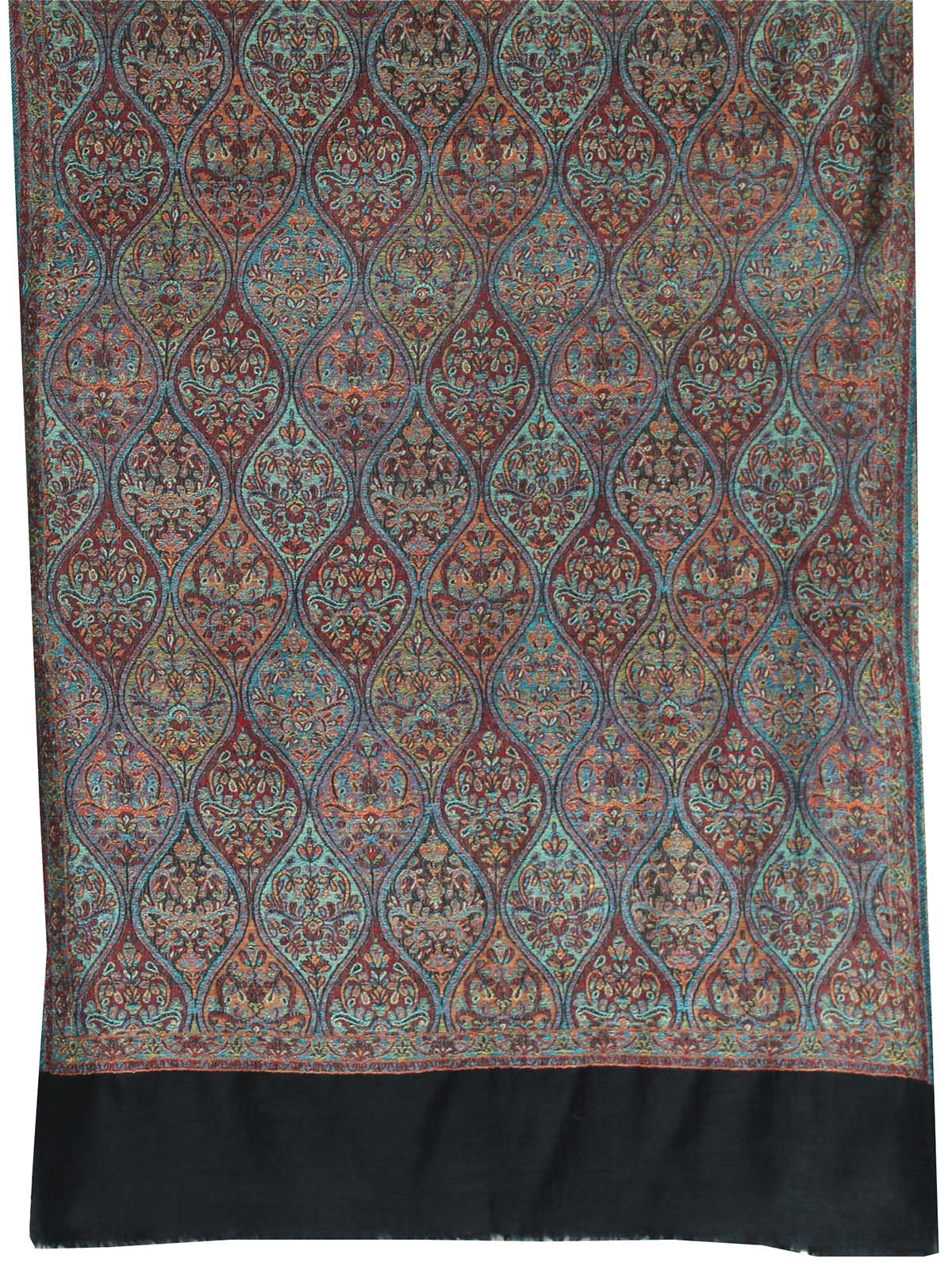 Womens Paisley Scarf Shawl Wool Indian Clothing (80 x 28 inches) - Image 2