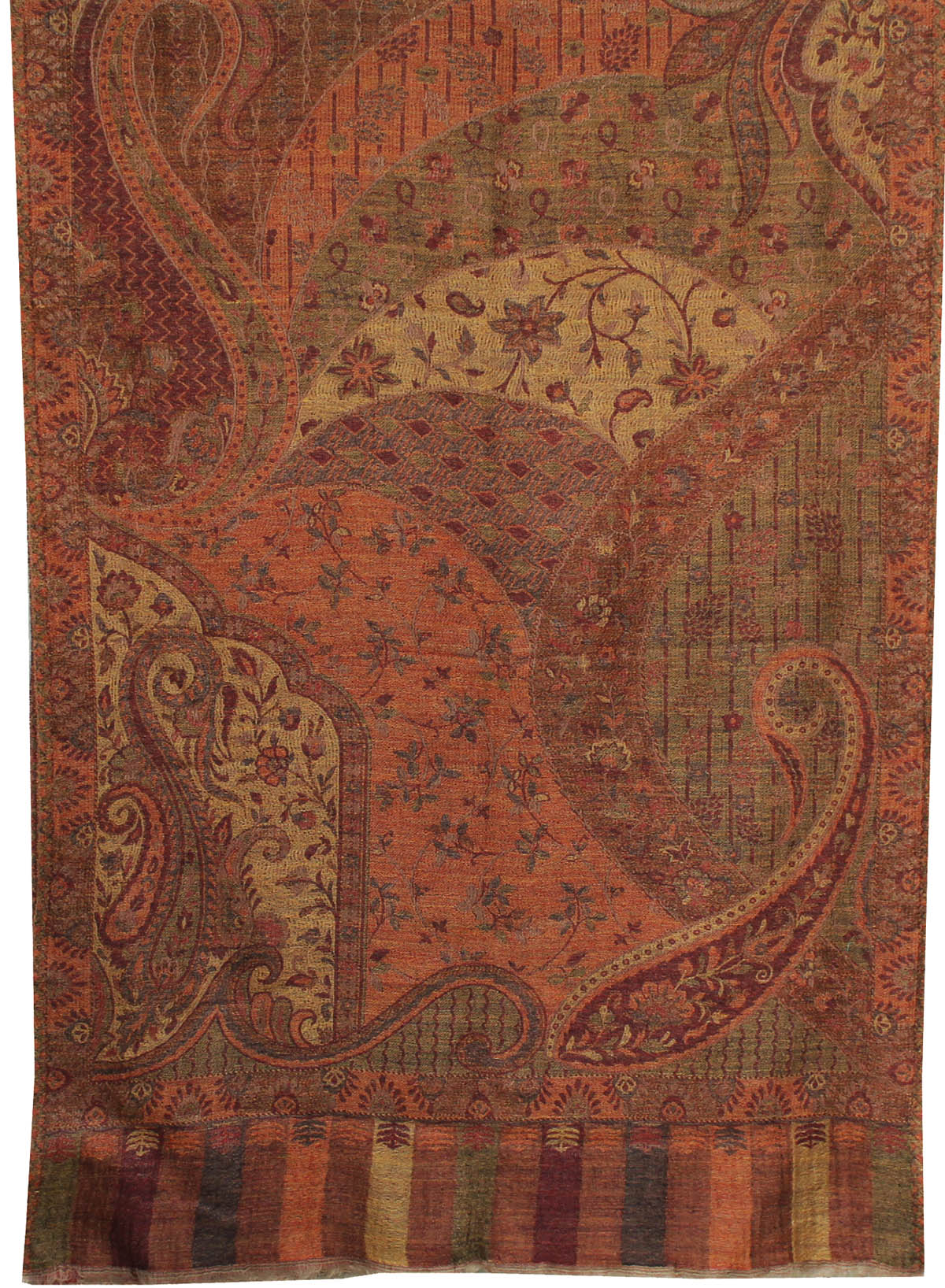 Womens Paisley Scarf Shawl Wool Indian Clothing (80 x 28 inches) - Image 2