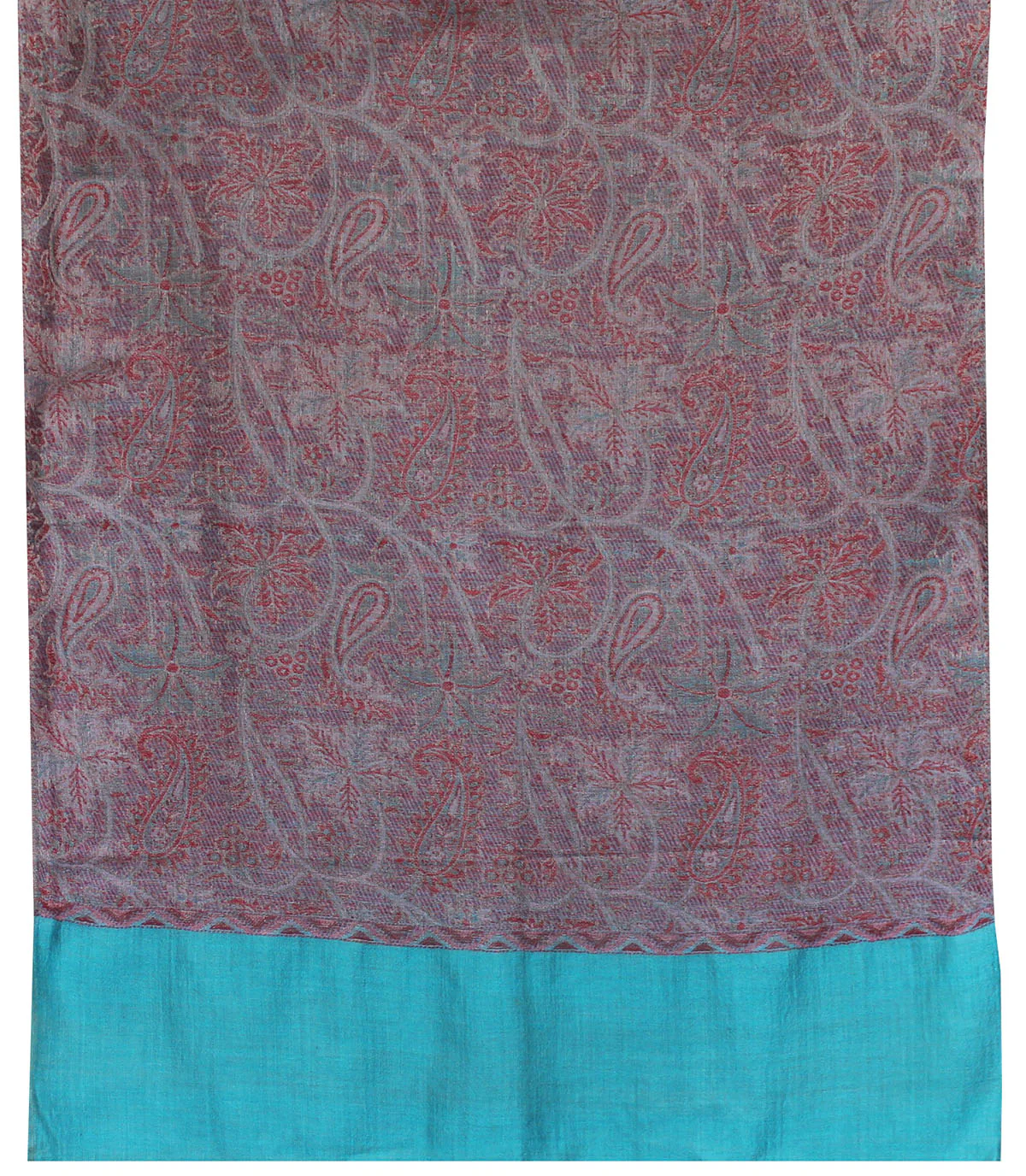 Womens Paisley Scarf Shawl Wool Indian Clothing (80 x 28 inches) - Image 2