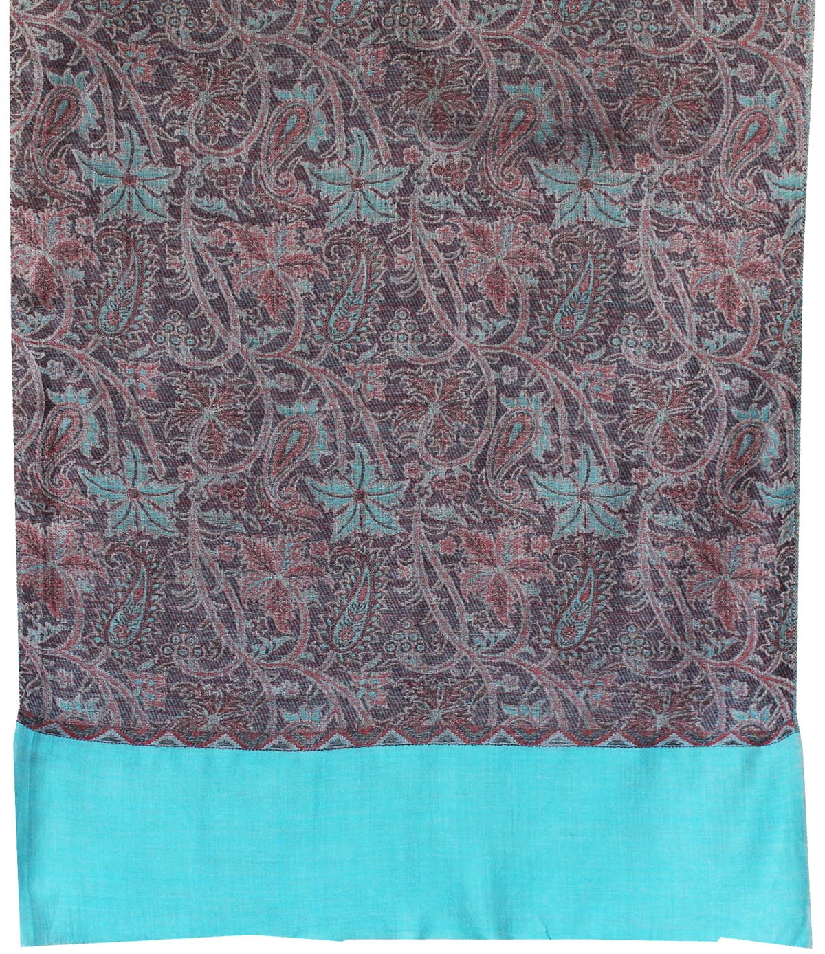 Womens Paisley Scarf Shawl Wool Indian Clothing (80 x 28 inches) - Image 2