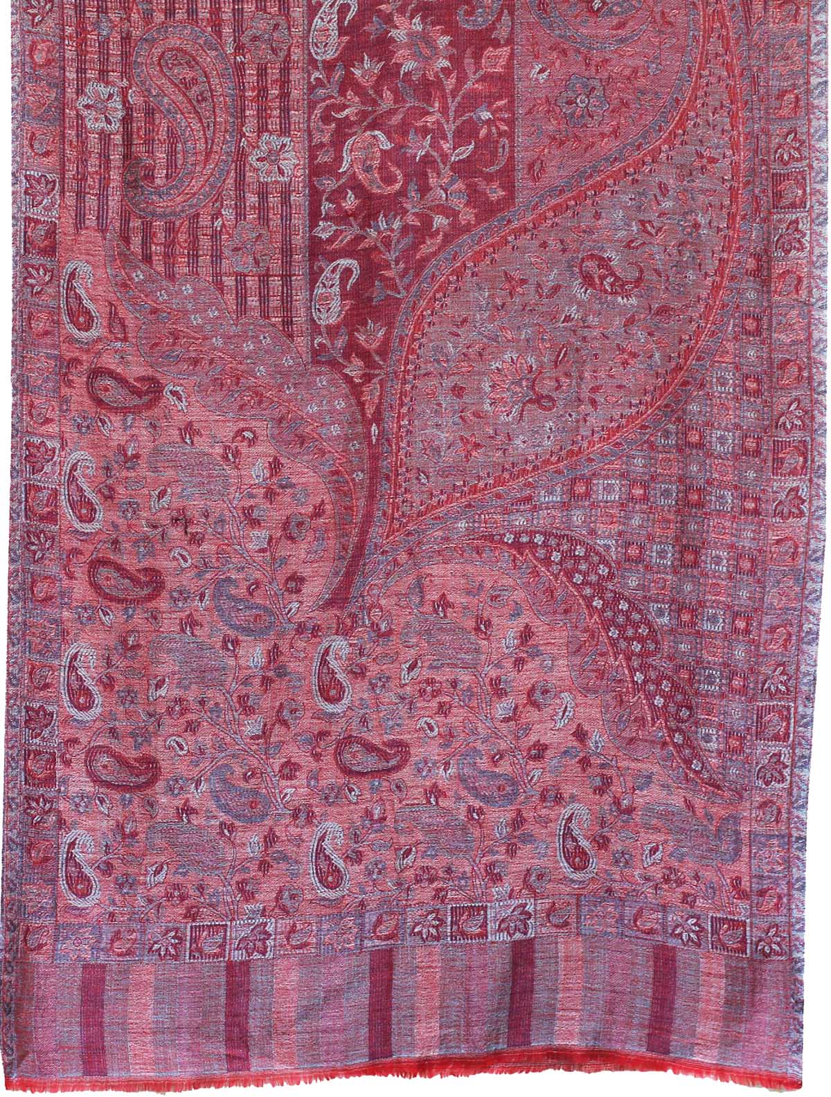 Womens Paisley Scarf Shawl Wool Indian Clothing (80 x 28 inches) - Image 2