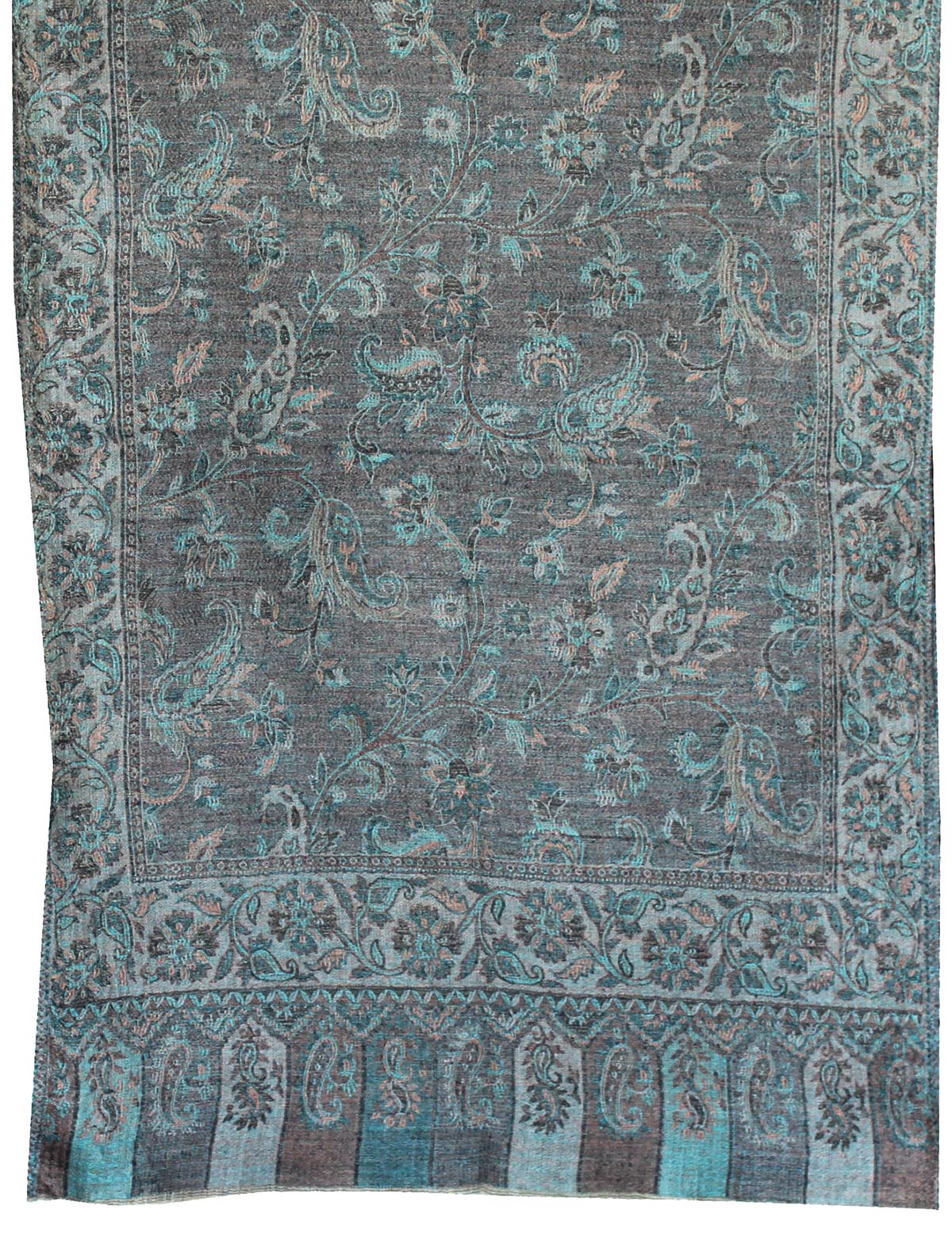 Womens Paisley Scarf Shawl Wool Indian Clothing (80 x 28 inches) - Image 2