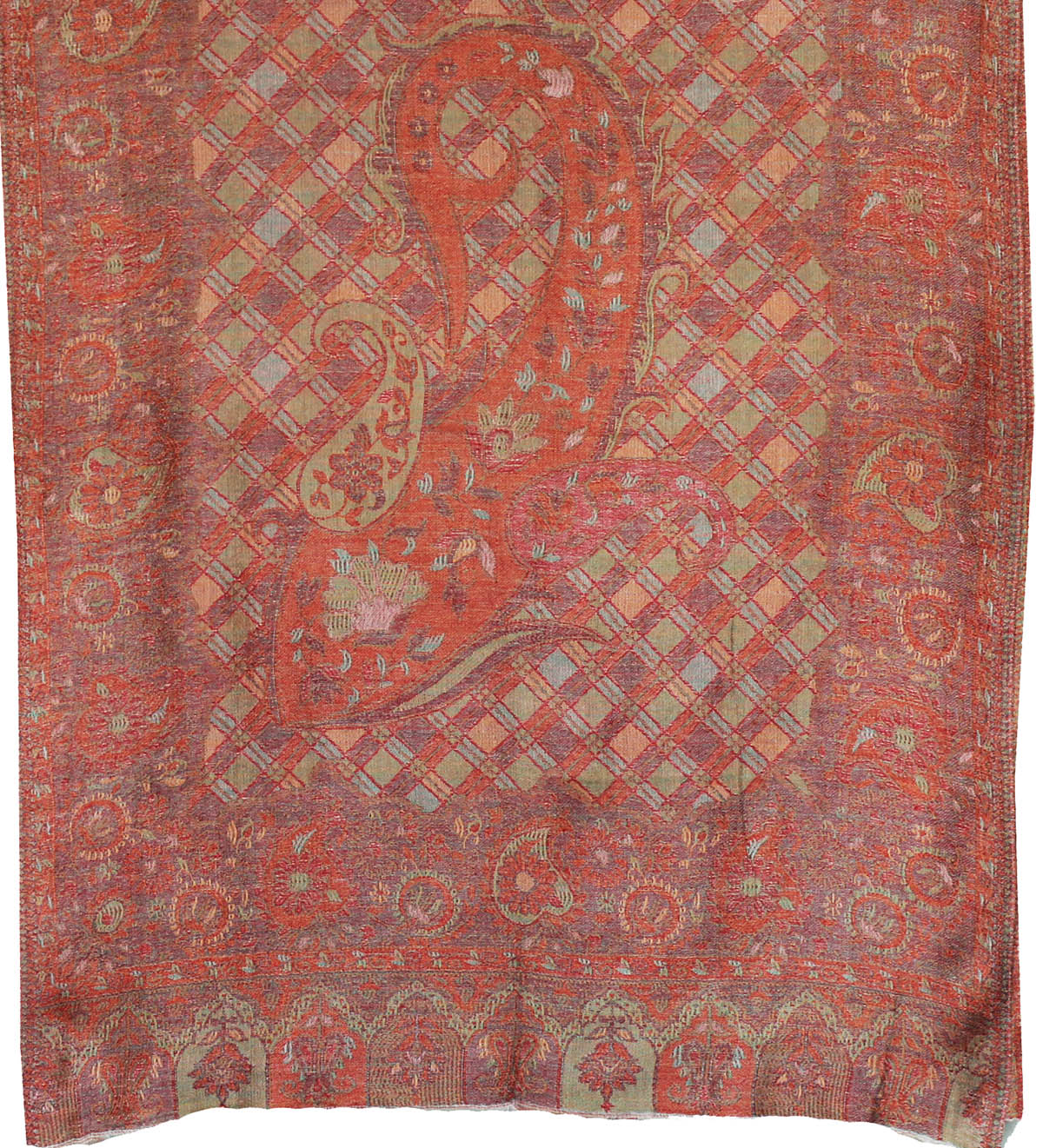 Womens Paisley Scarf Shawl Wool Indian Clothing (80 x 28 inches) - Image 2