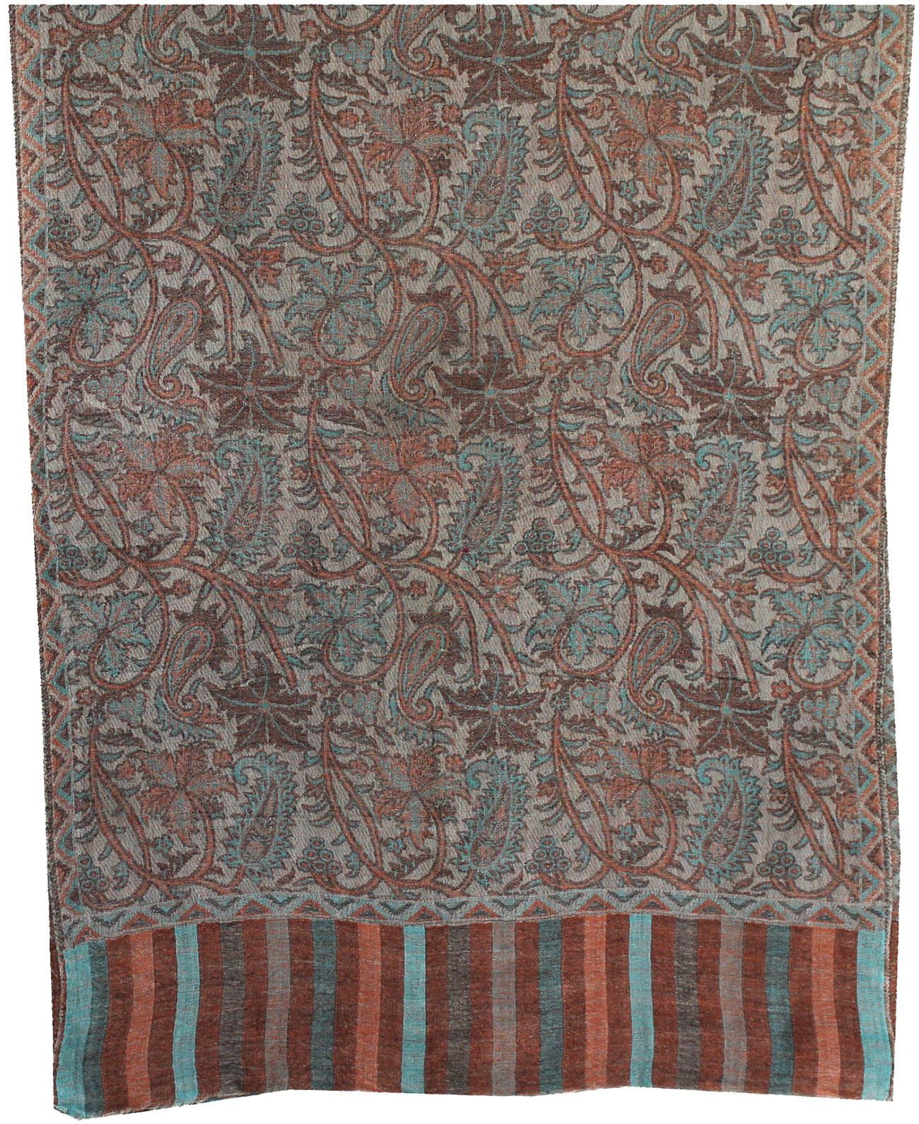 Women's Paisley Scarves Shawl Wool India Clothing (80 x 28 inches) - Image 2