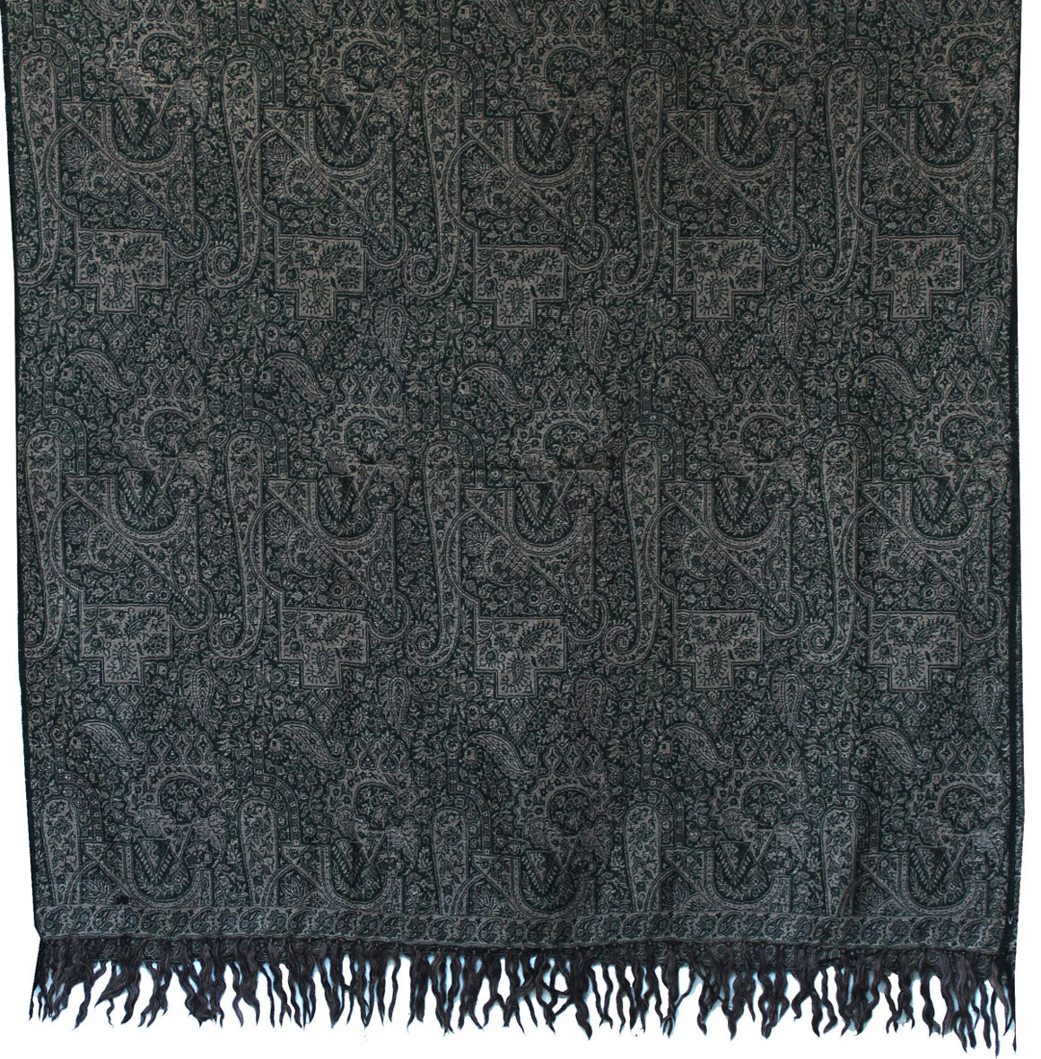 Women's Paisley Wool Shawl Wrap Gift India Clothing (82 x 42 inches) - Image 2