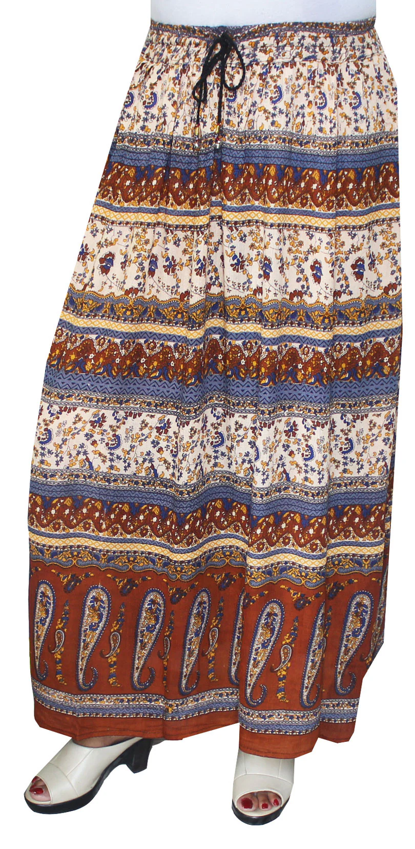 Womens Printed Indian Long Skirts Summer Ankle Length India Apparel - Image 2