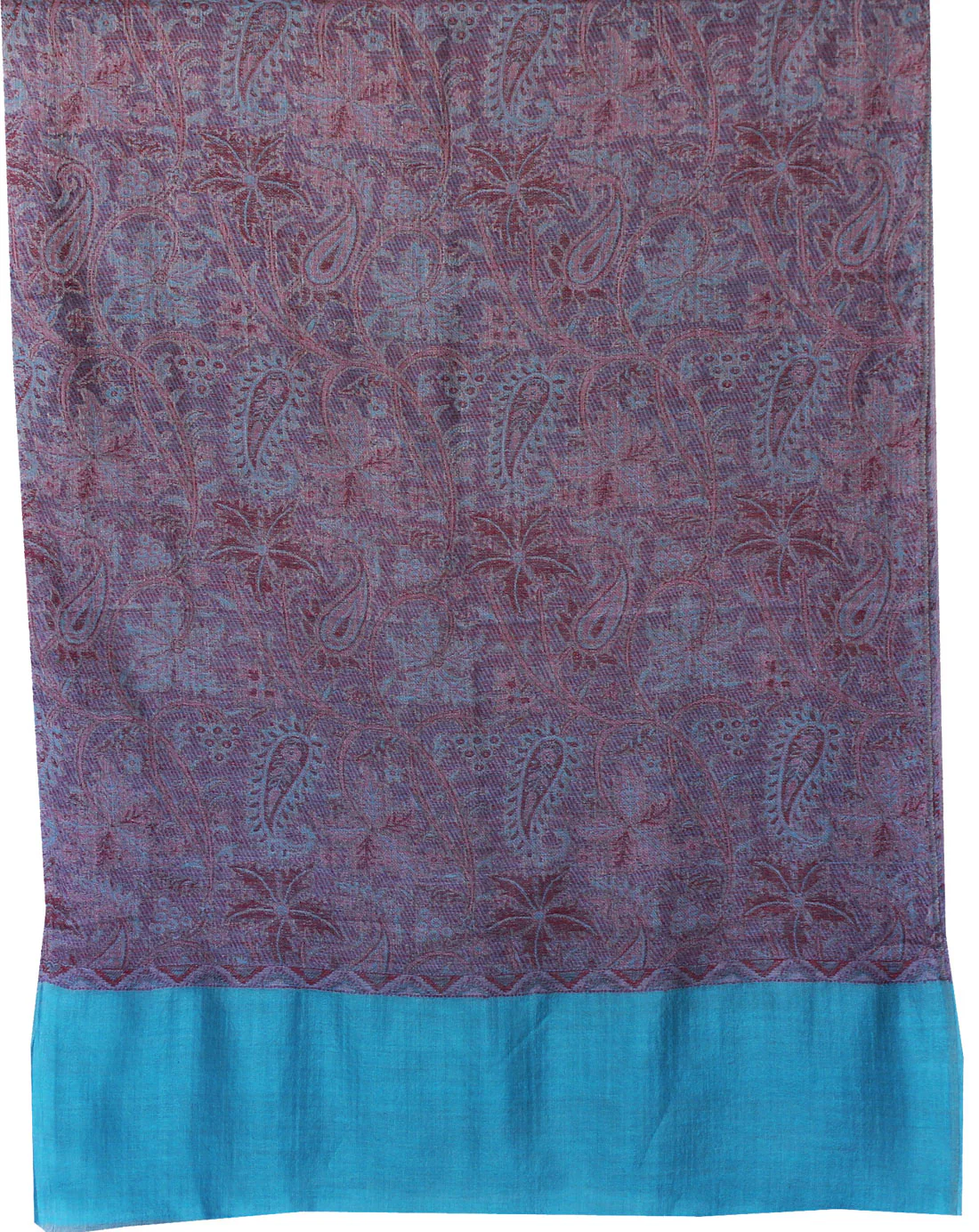 Womens Scarf Shawl Paisley Wool Indian Clothing (80 x 28 inches) - Image 2