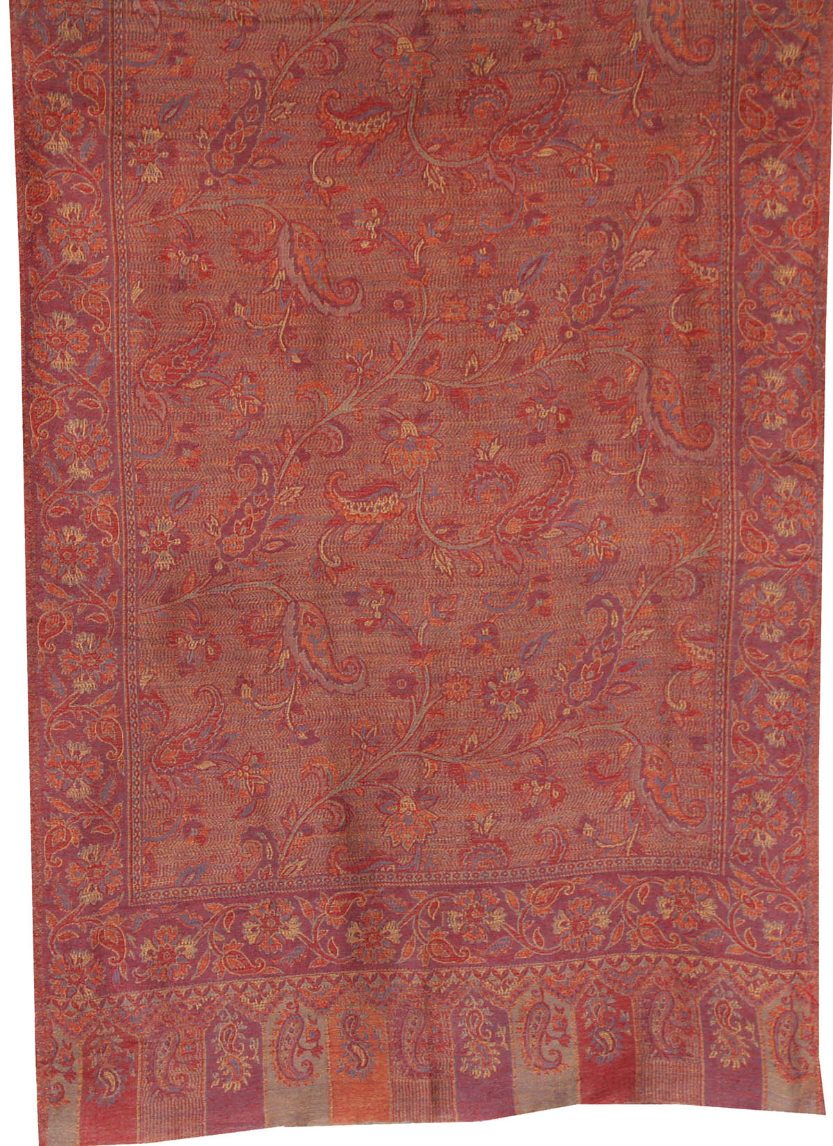 Womens Scarf Shawl Paisley Wool Indian Clothing (80 x 28 inches) - Image 2